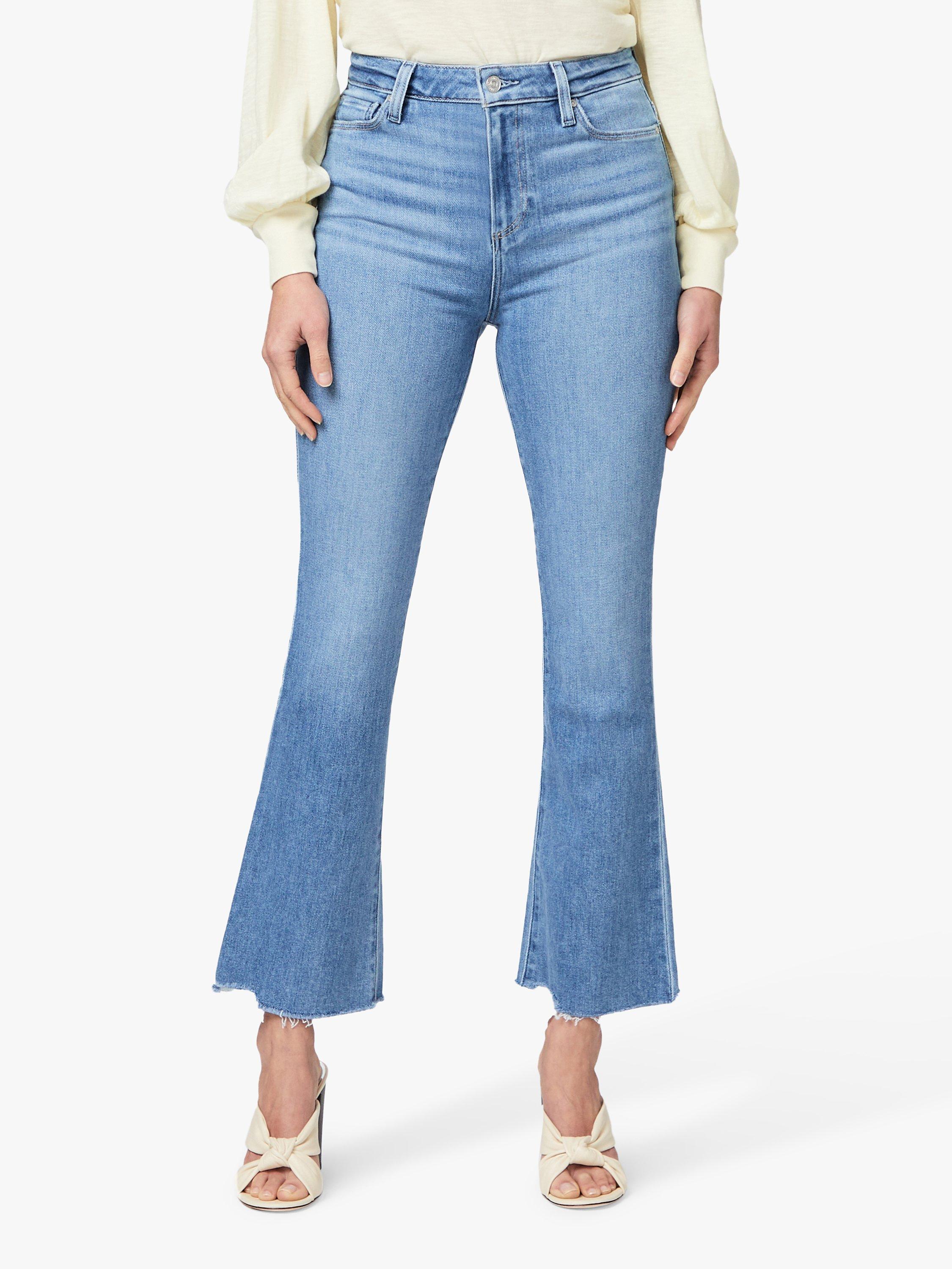 PAIGE Claudine Siesta Frayed Hem Flared Jeans, Siesta Hem