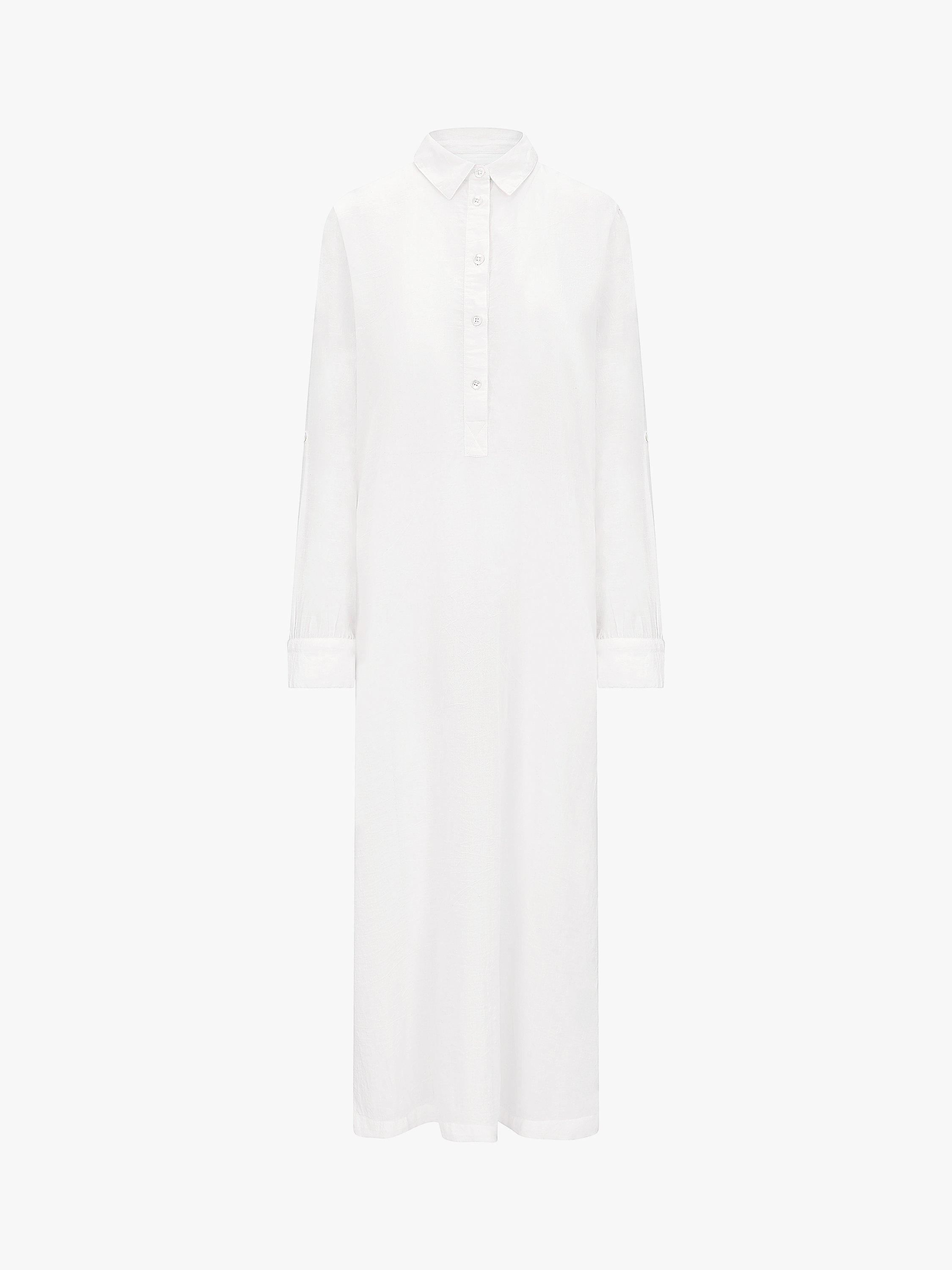 Product image 4 of 6, which shows Nudea Organic Cotton Maxi Nightdress, White, XXL
