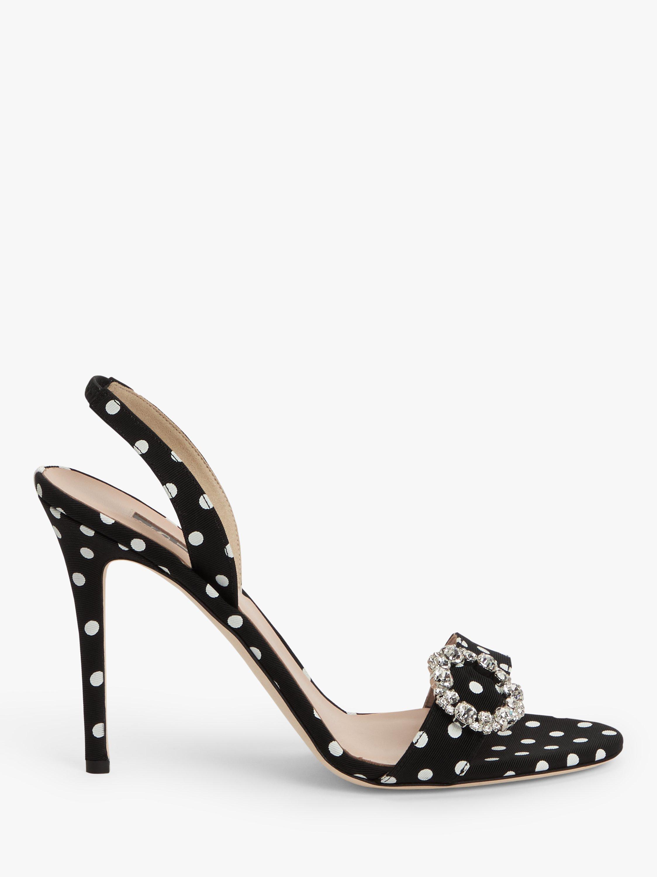 SJP by Sarah Jessica Parker Dish Slingback Sandals, Noir Polka