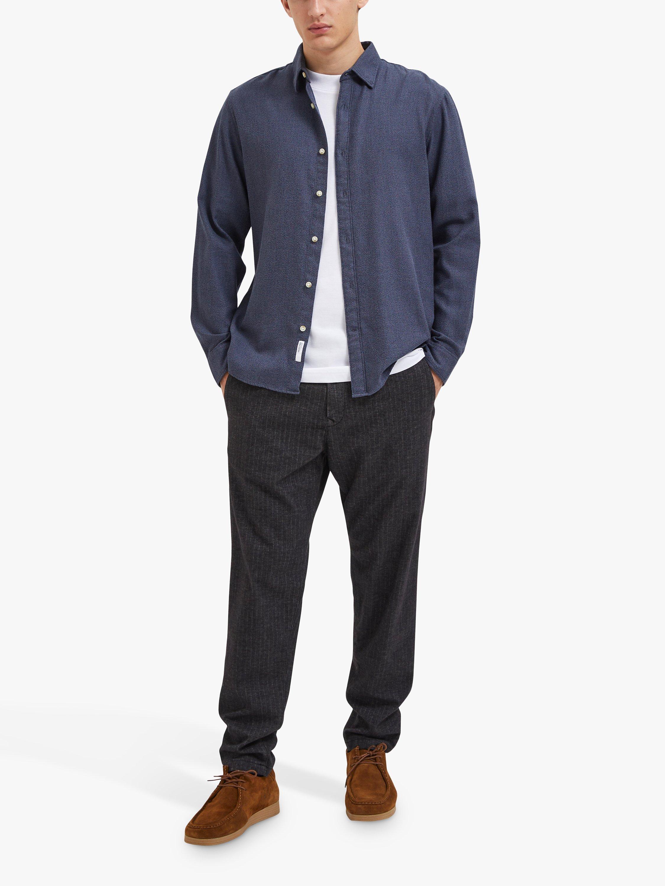 SELECTED HOMME Organic Cotton Blend Shirt, Grisaille, M