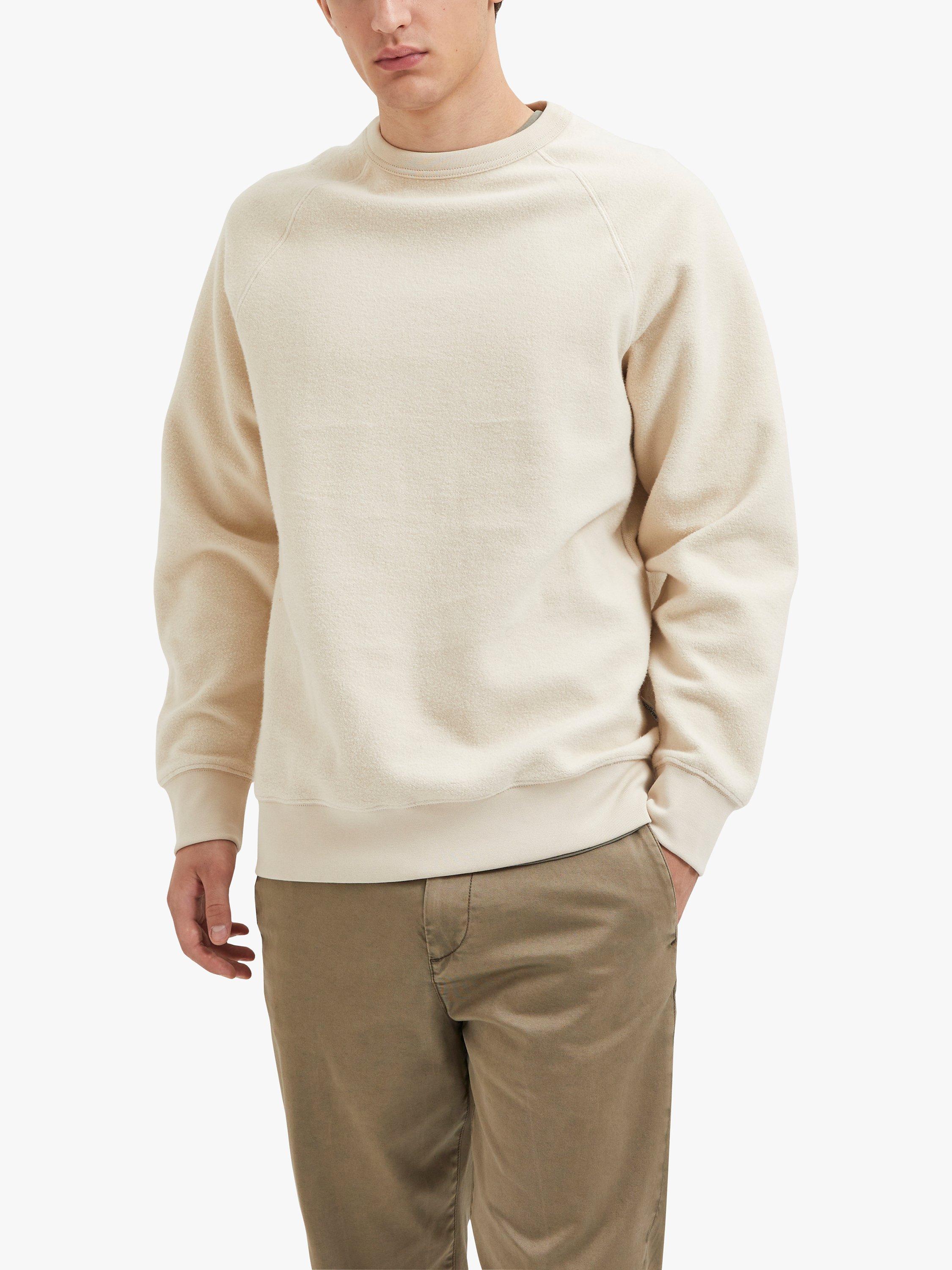 SELECTED HOMME Raglan Sleeve Relaxed Fit Sweatshirt, Oatmeal