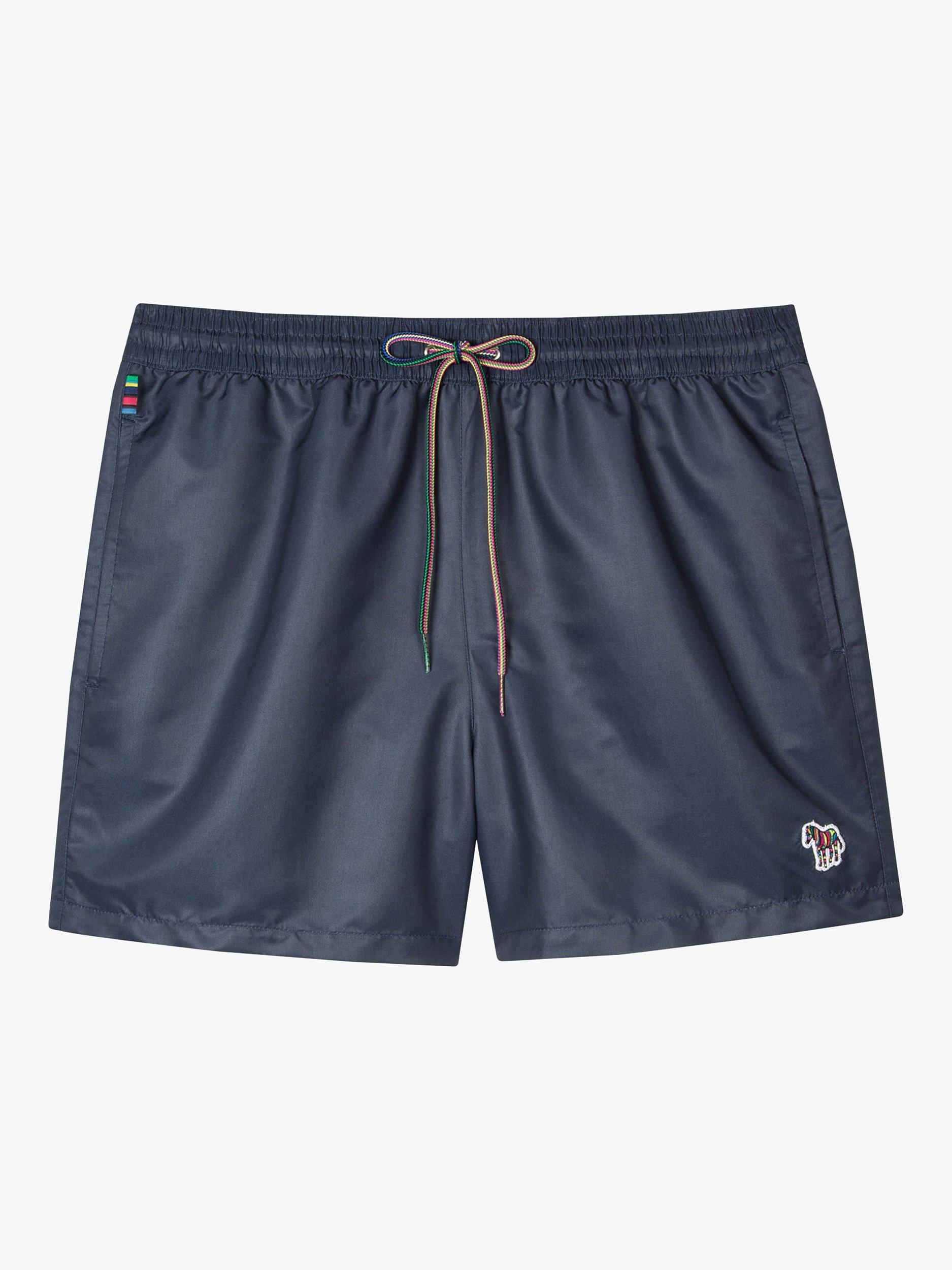 Paul Smith Zebra Logo Recycled Polyester Swim Shorts, Navy, L