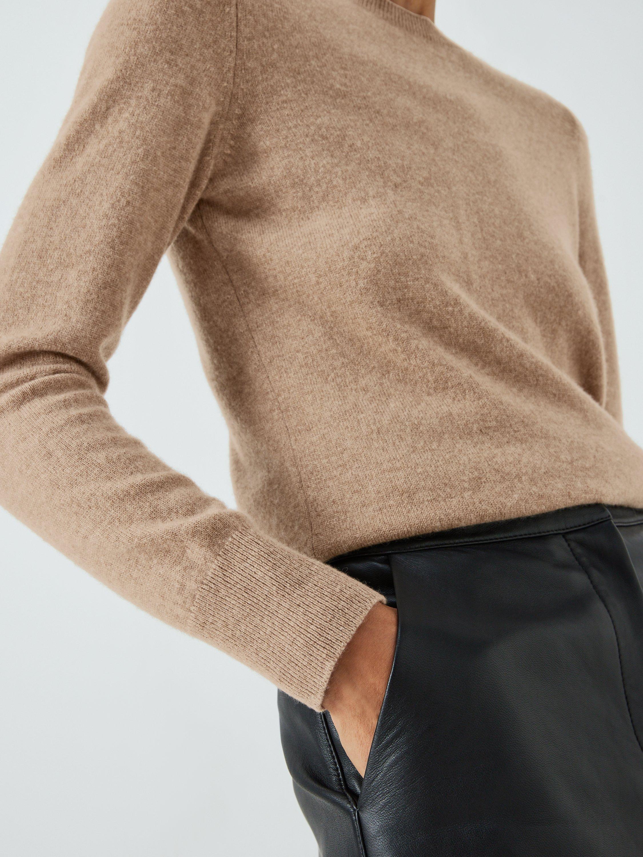Product image 6 of 6, which shows John Lewis Cashmere Crew Neck Jumper, Beige, 8