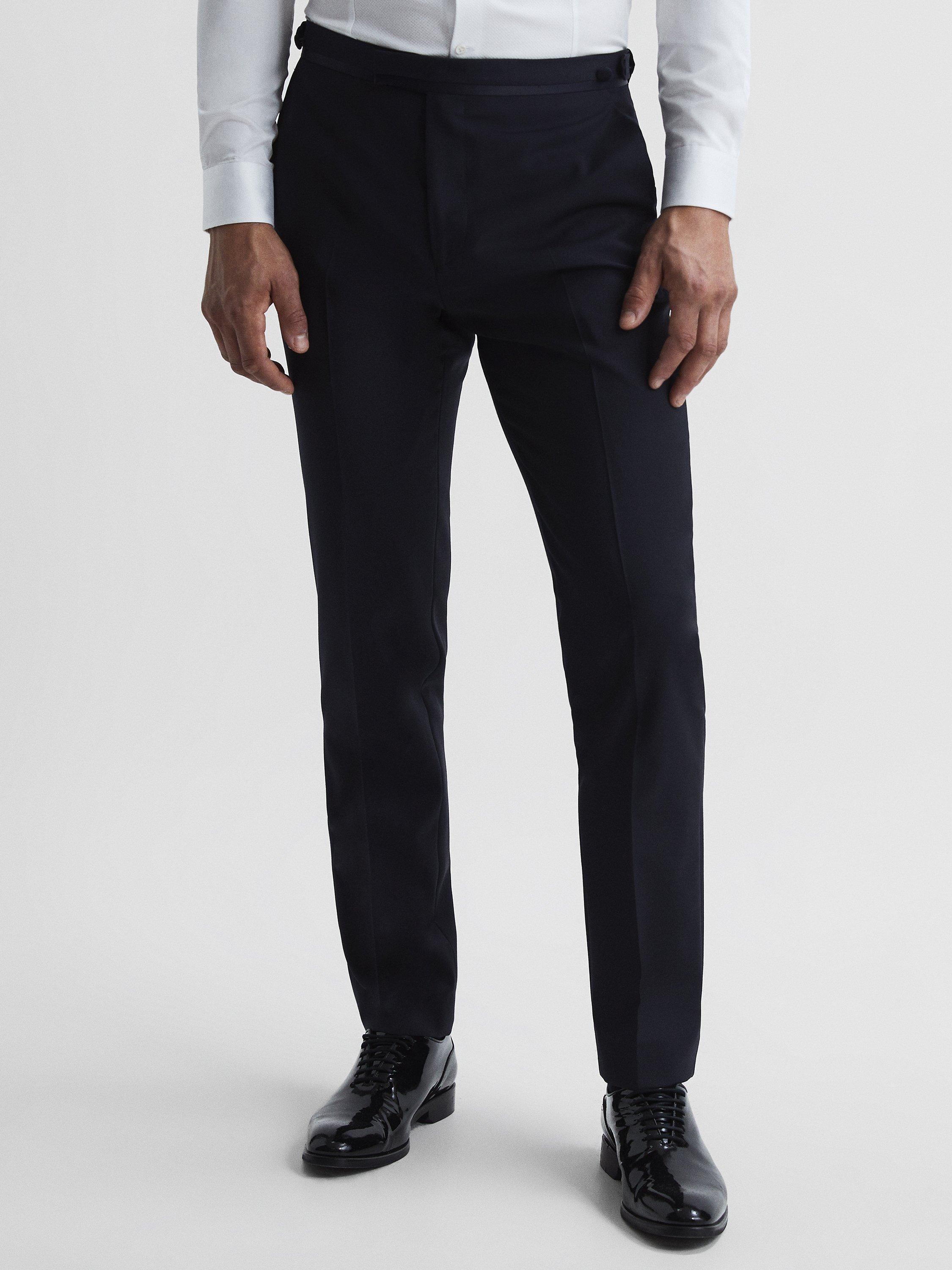 Reiss Poker Suit Tailored Trousers, Navy