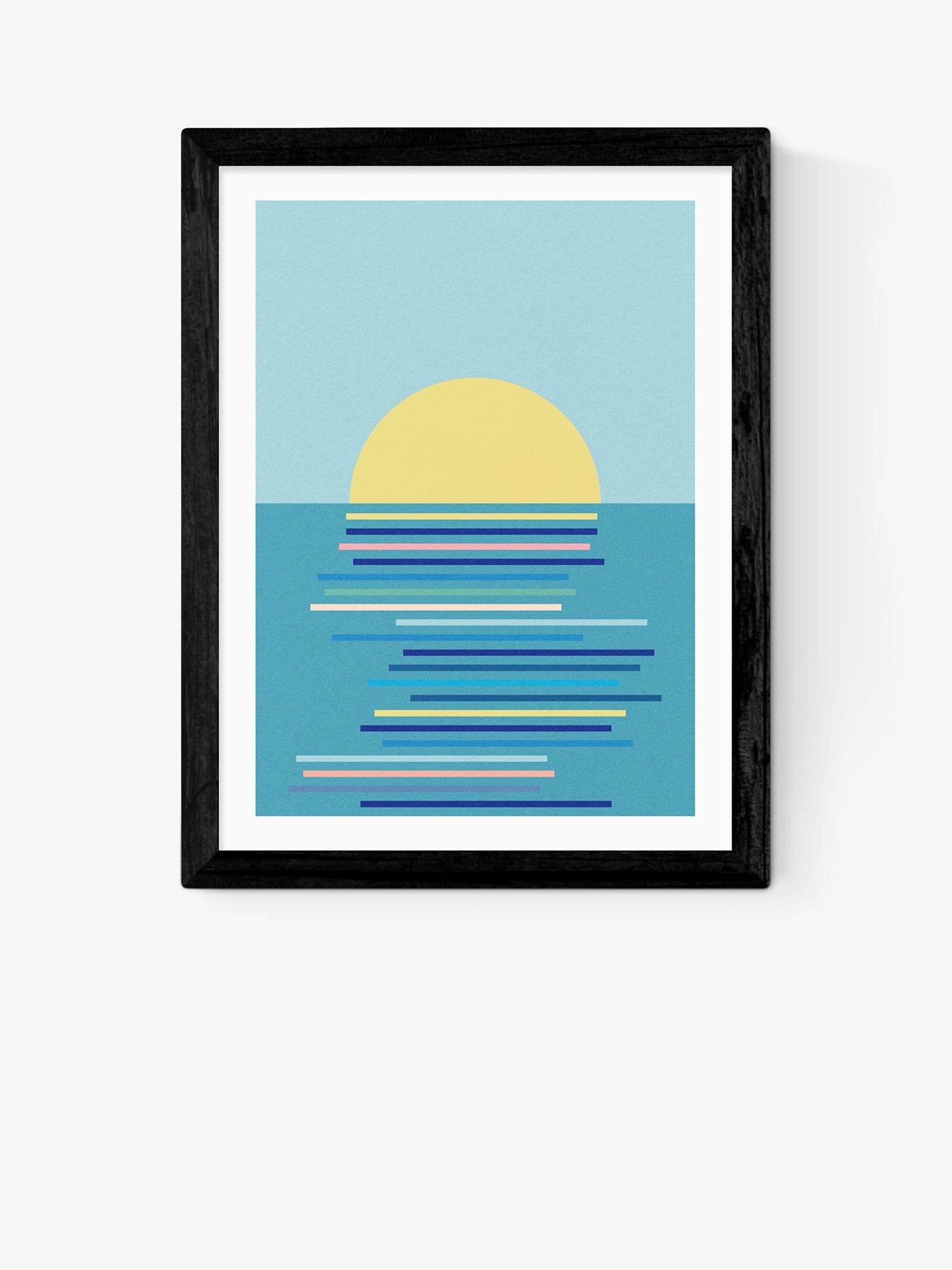 EAST END PRINTS Rosi Feist 'Sunrise in Ahrenshoop' Framed Print, Black Frame