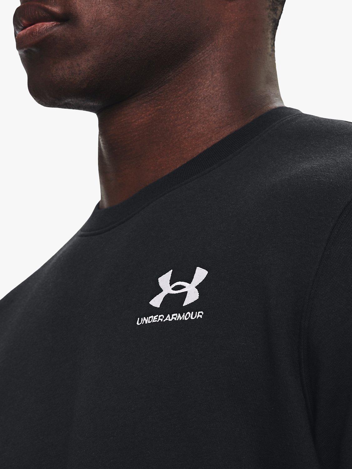 Under Armour Essential Fleece Crew Sweatshirt, Black, S