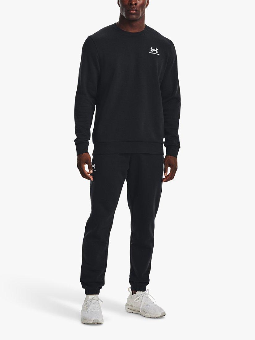 Under Armour Essential Fleece Crew Sweatshirt, Black, S