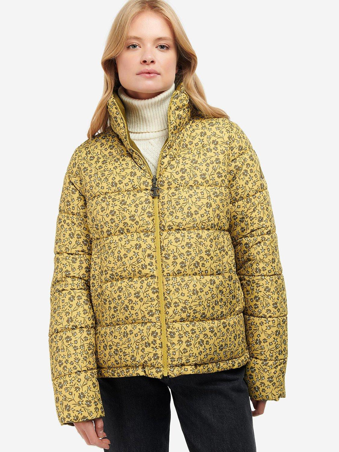 Barbour Marine Reversible Quilted Coat, Navy Deer/Dark Navy, Limeade/Olive Lime