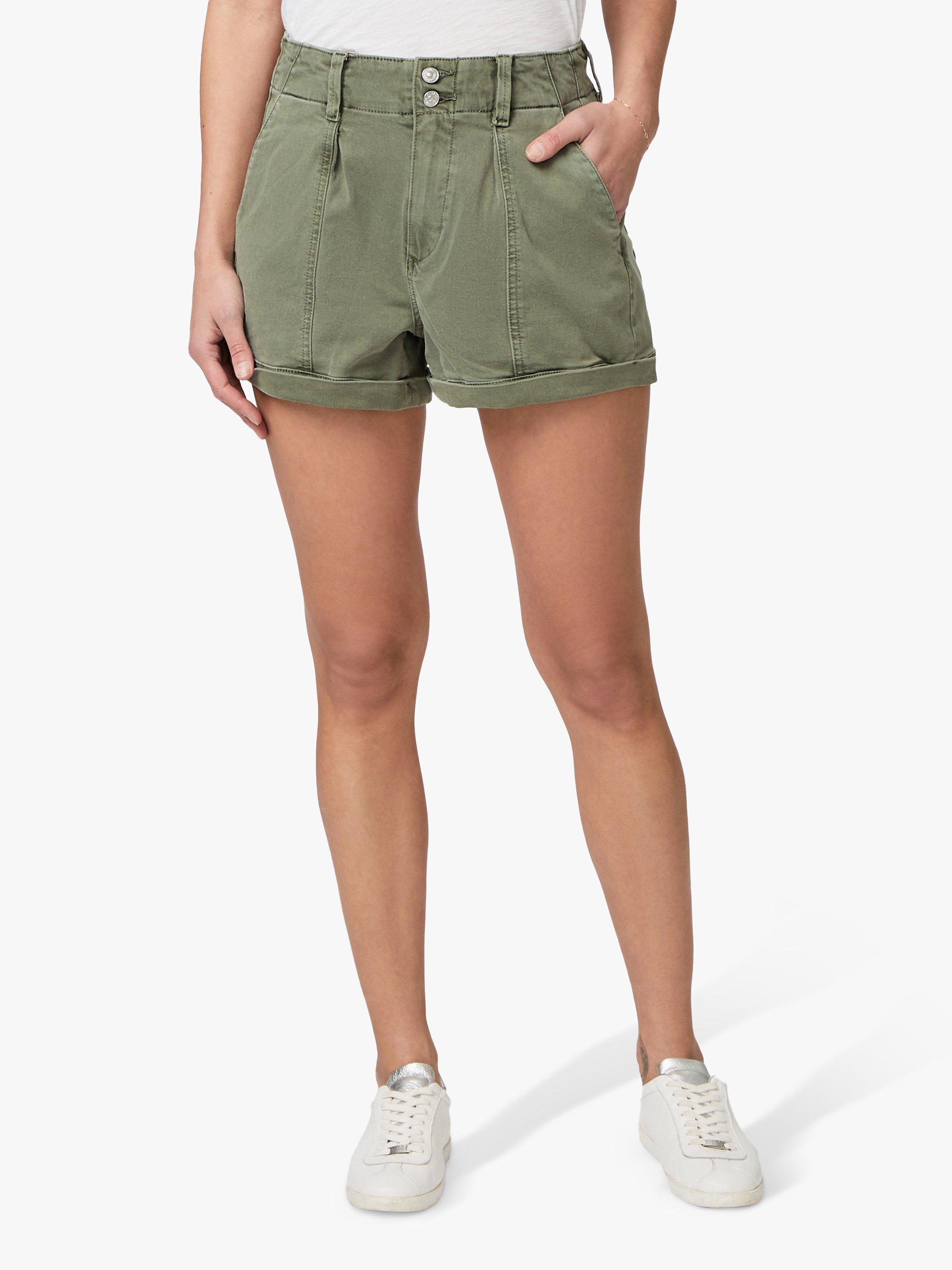 PAIGE Brooklyn High Waist Chino Shorts, Vintage Ivy Green, 30