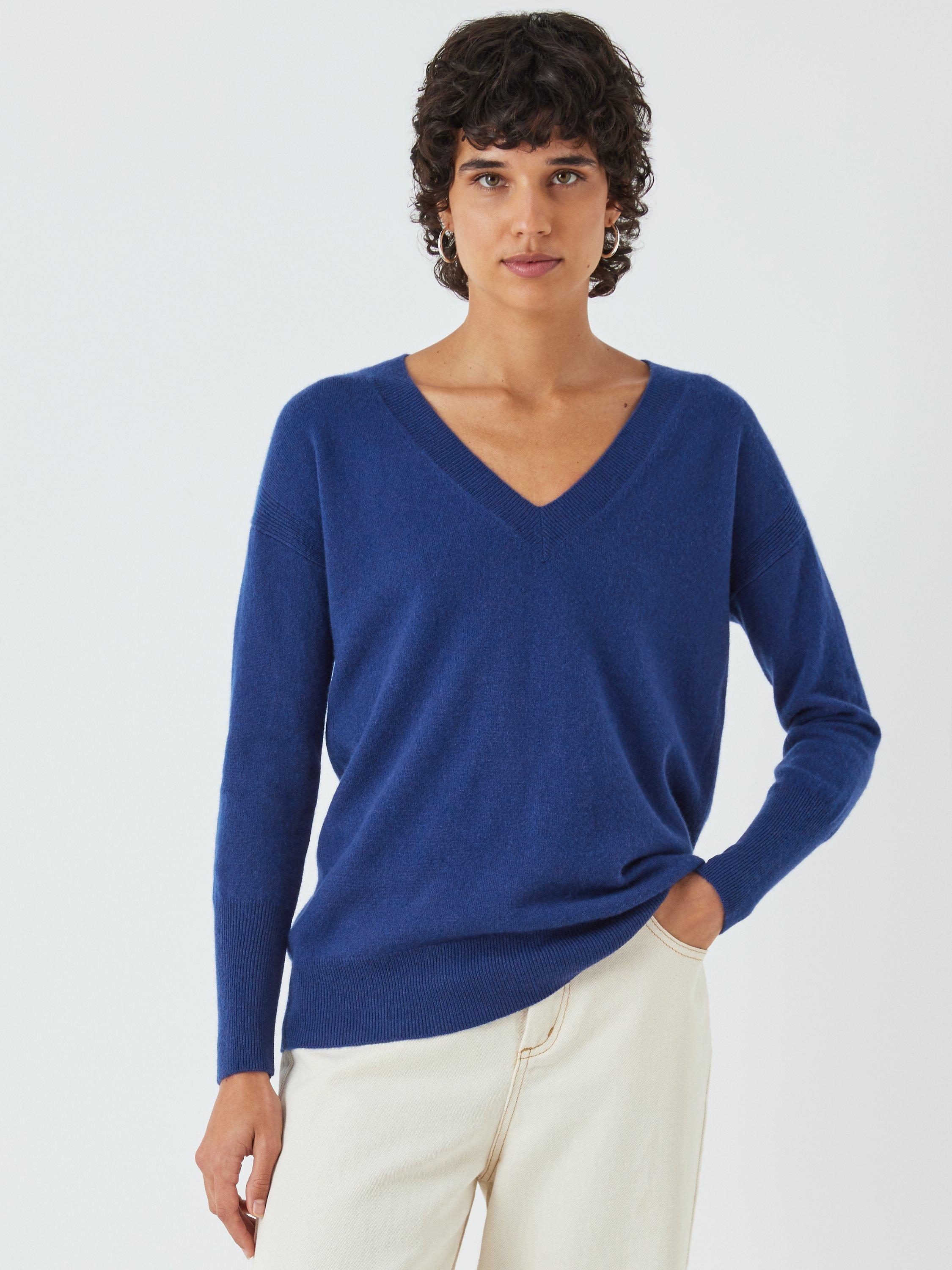 John Lewis Relaxed Cashmere V-Neck Jumper