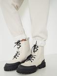 HUSH Colleen Leather Boots, Off White