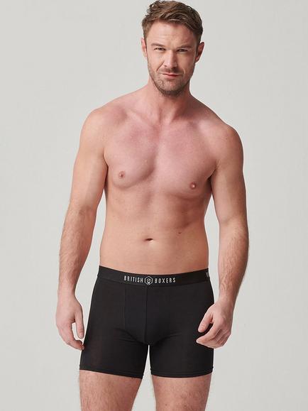 British Boxers Bamboo Trunks, Pack of 4 - view 2, Black