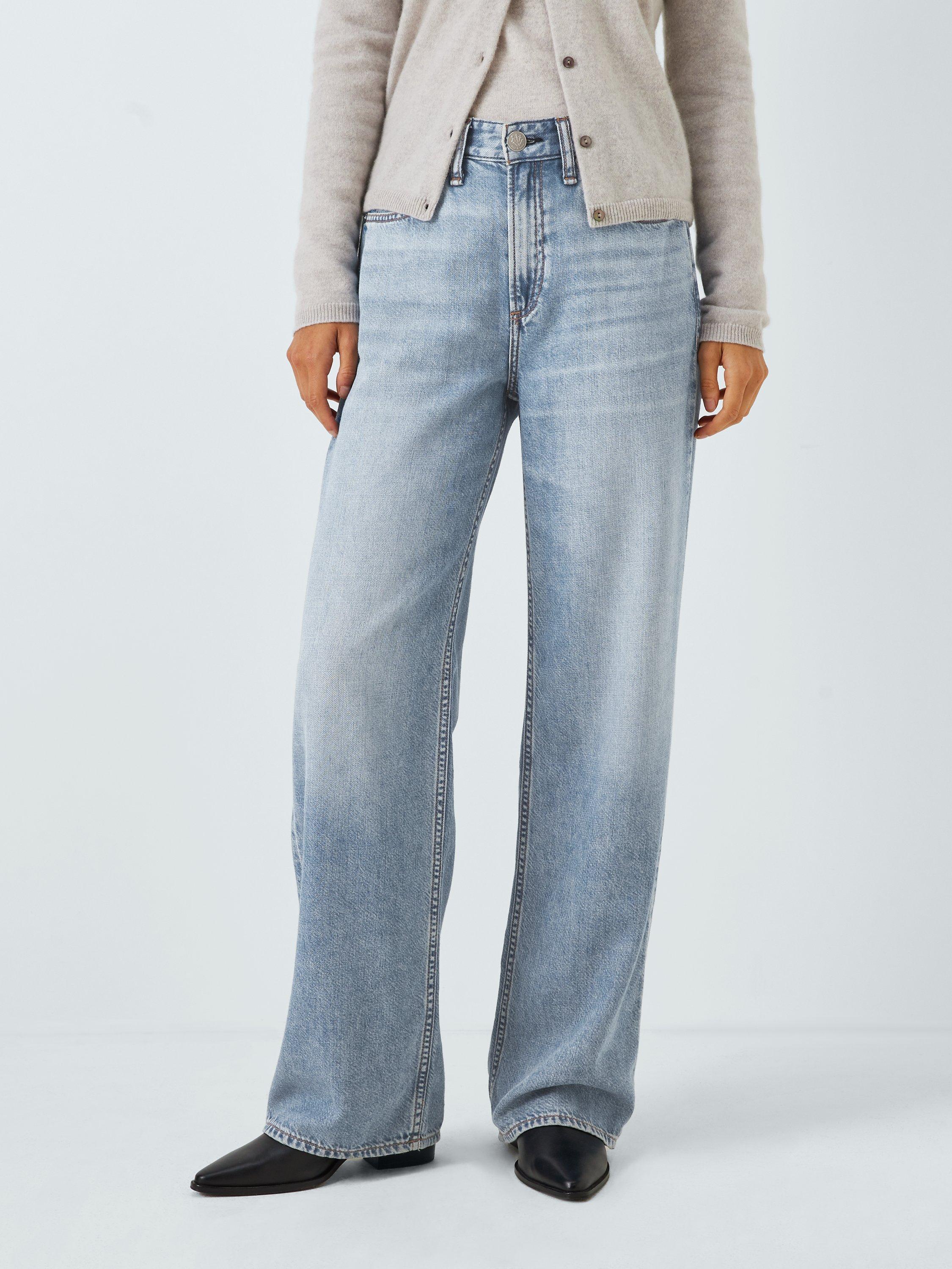 rag & bone Logan Mid Rise Wide Leg Jeans, Audrey