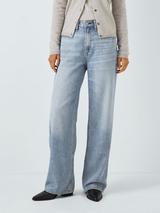 rag & bone Logan Mid Rise Wide Leg Jeans, Audrey