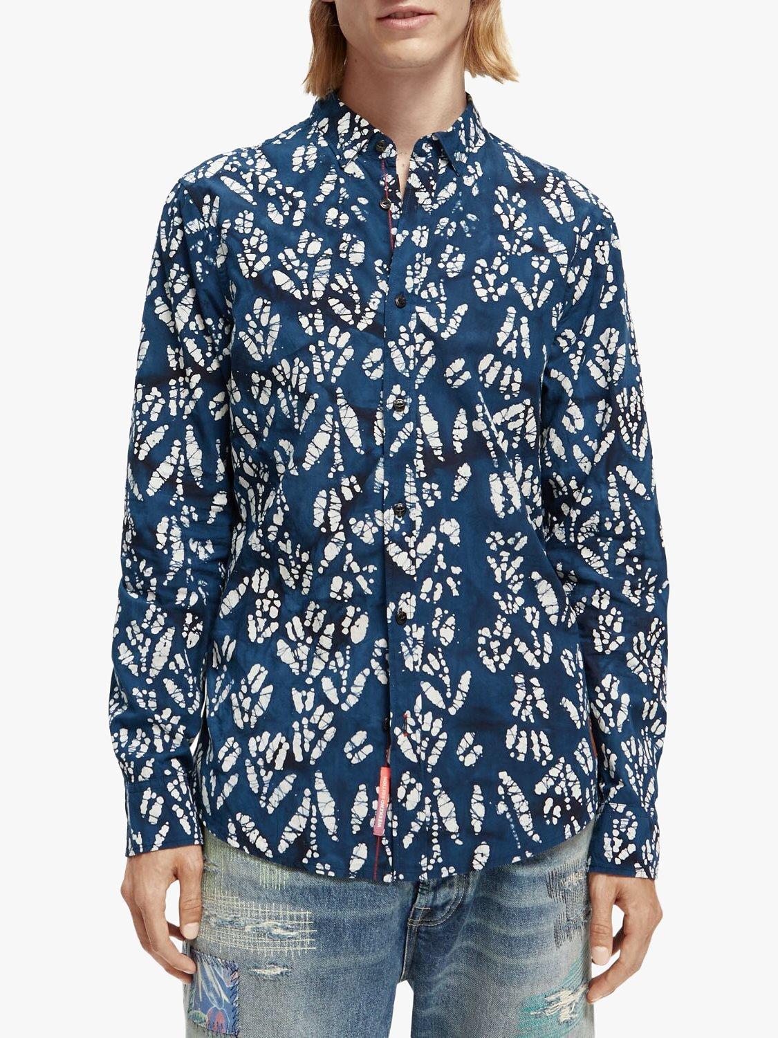Scotch & Soda Printed Poplin Slim Fit Shirt, 0221 - Combo E, S