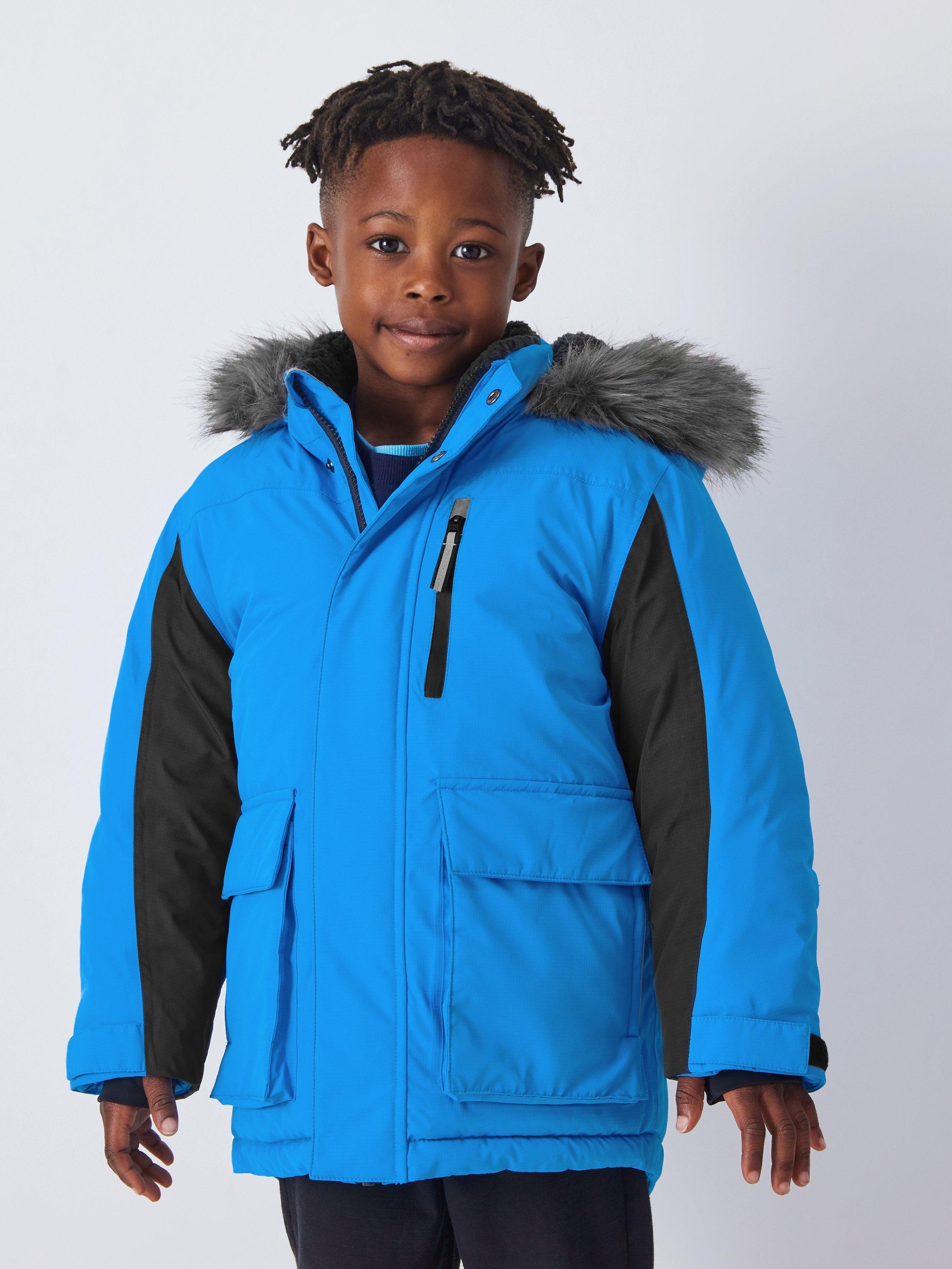 John Lewis Kids' Tech Showerproof Parka, Brilliant Blue