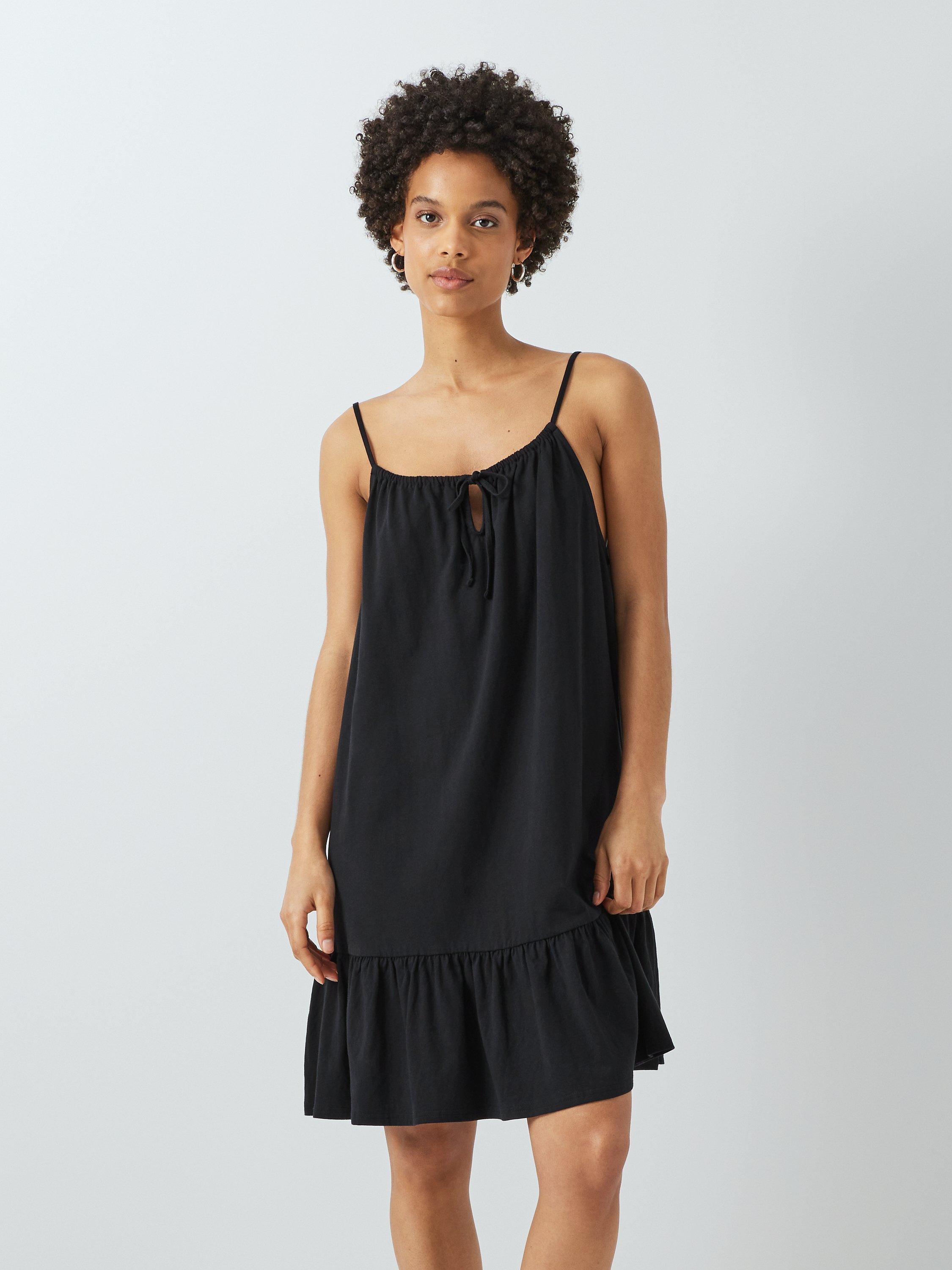 John Lewis ANYDAY Strappy Halterneck Mini Dress, Black