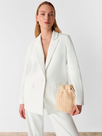Whistles Andie Wedding Blazer, Ivory/Multi, Ivory/Multi