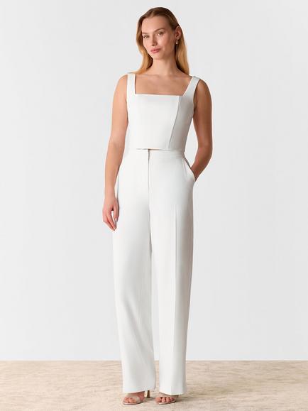 Whistles Annie Wedding Trousers, Ivory, Ivory