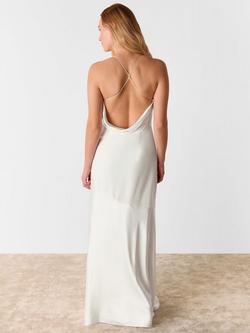 Whistles Eileen Silk Low Back Wedding Dress, Ivory - view 2, Ivory