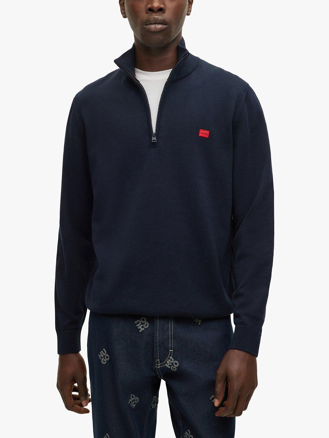 BOSS San Quintus Zipped Jumper, Navy