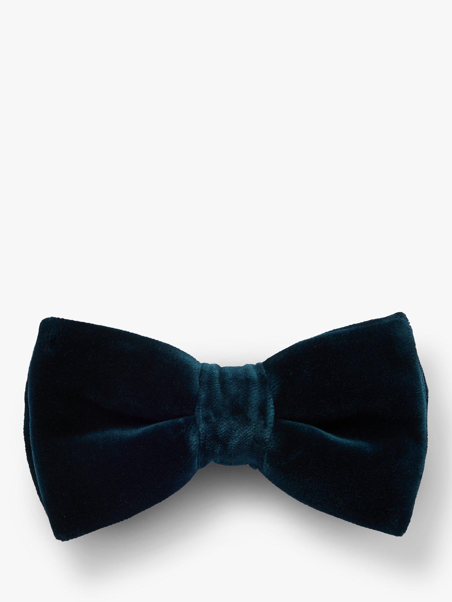 HUGO BOSS Velvet Bow Tie, Turquoise/Aqua, One Size