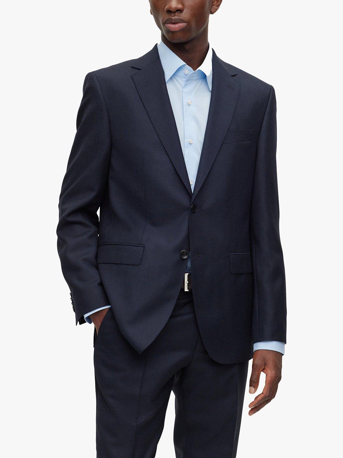 BOSS Jeckson Two Piece Wool Jacket and Trousers Suit, Dark Blue