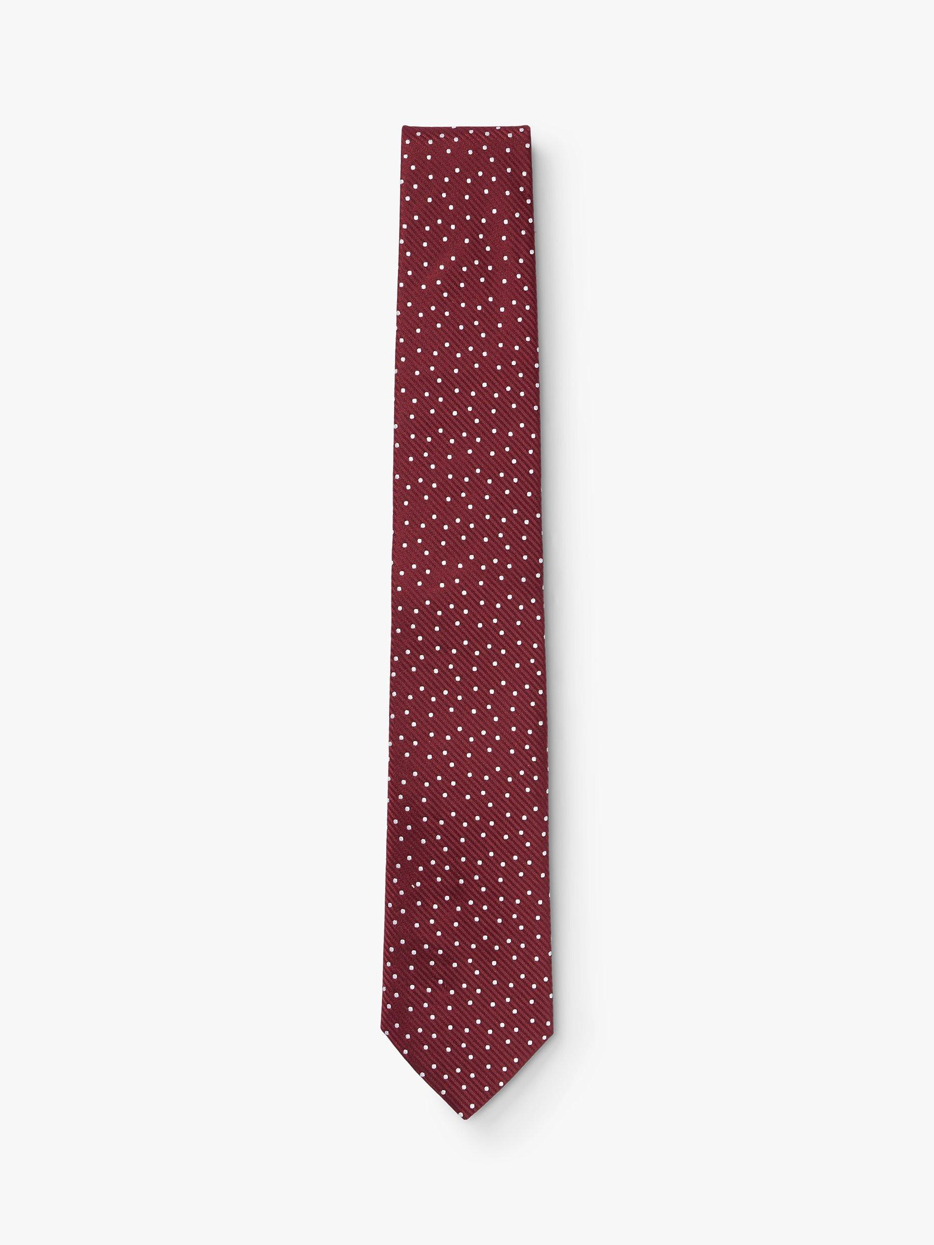 BOSS Polka Dot Silk Tie, Dark Purple, One Size