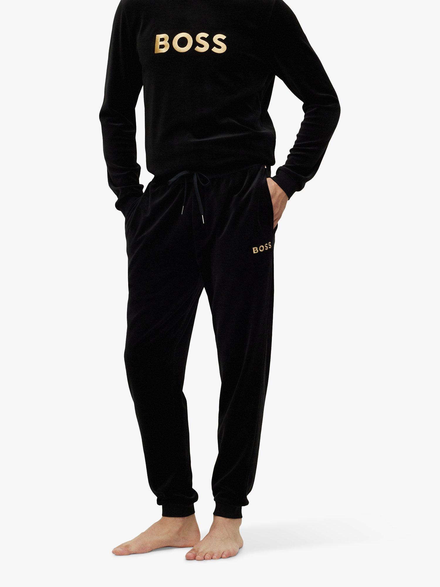 BOSS Velour Joggers, Black