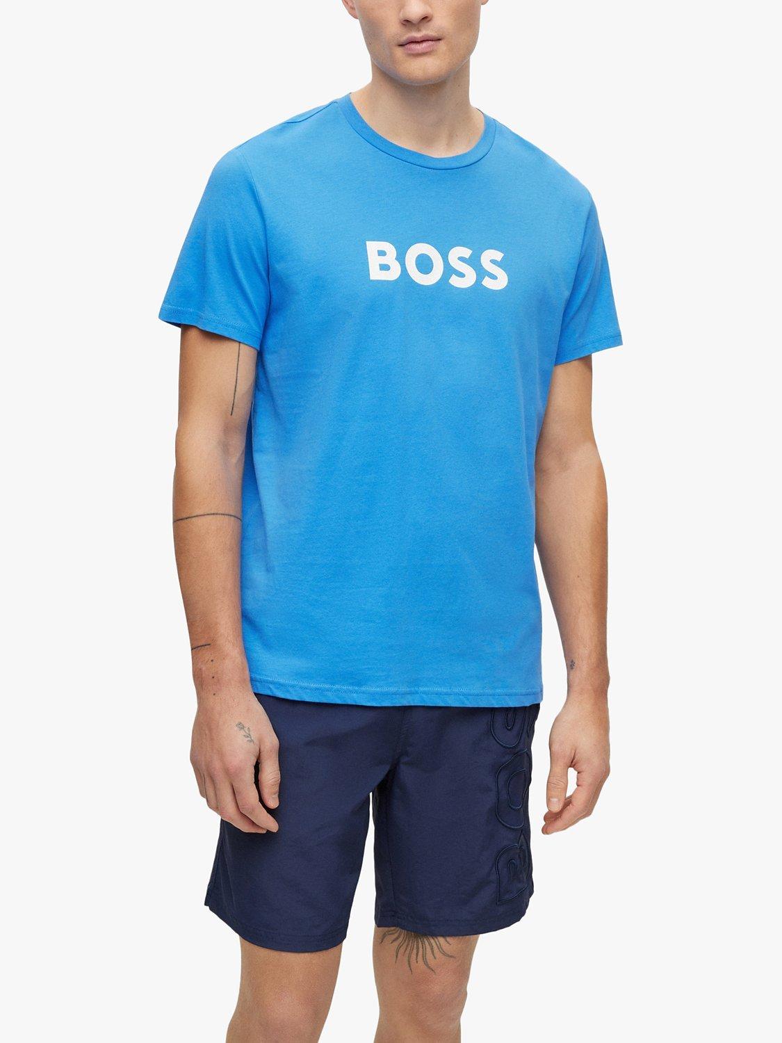 BOSS Business Logo Lounge T-Shirt, Medium Blue