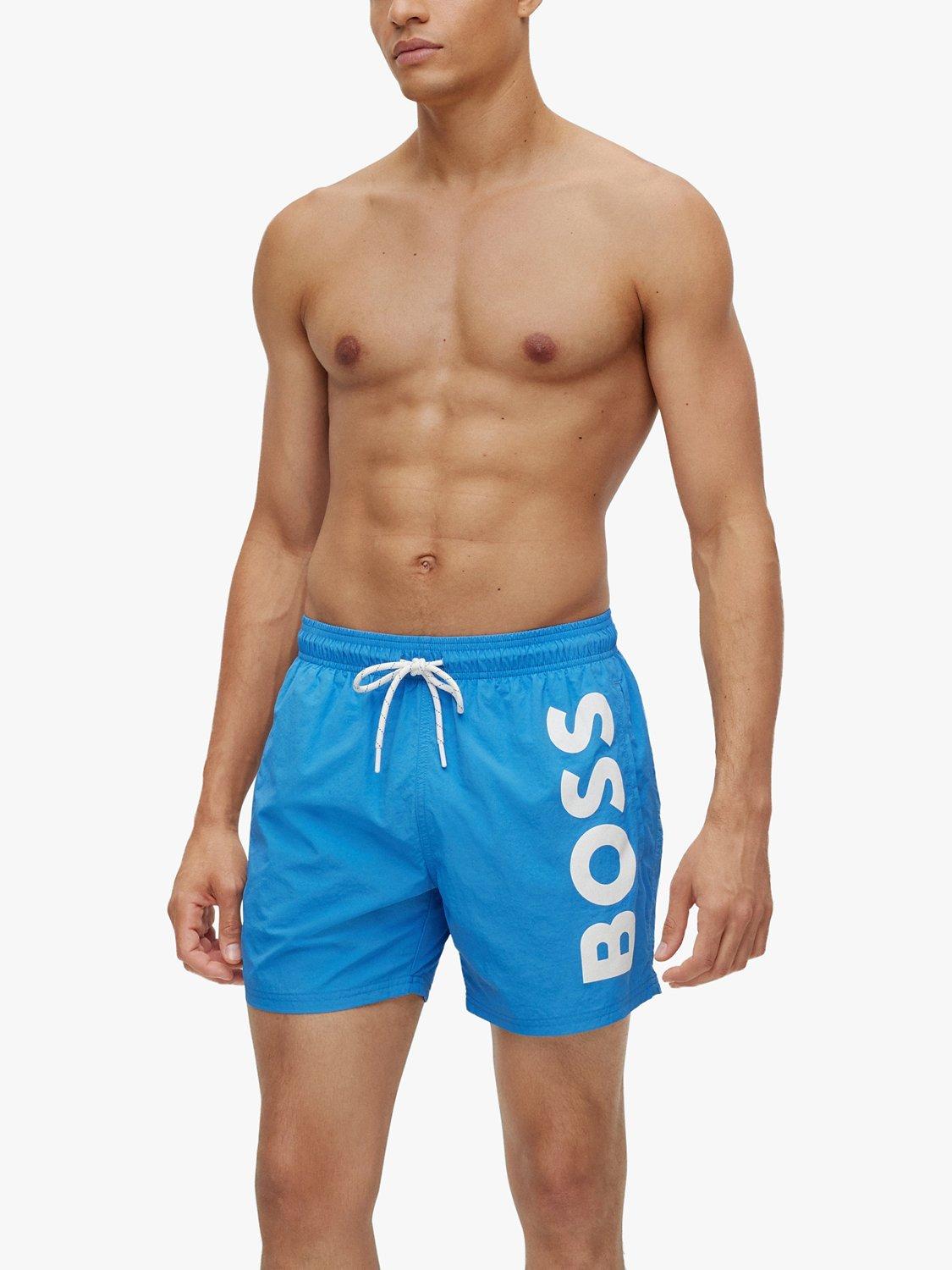 BOSS Octopus Swim Shorts, Medium Blue