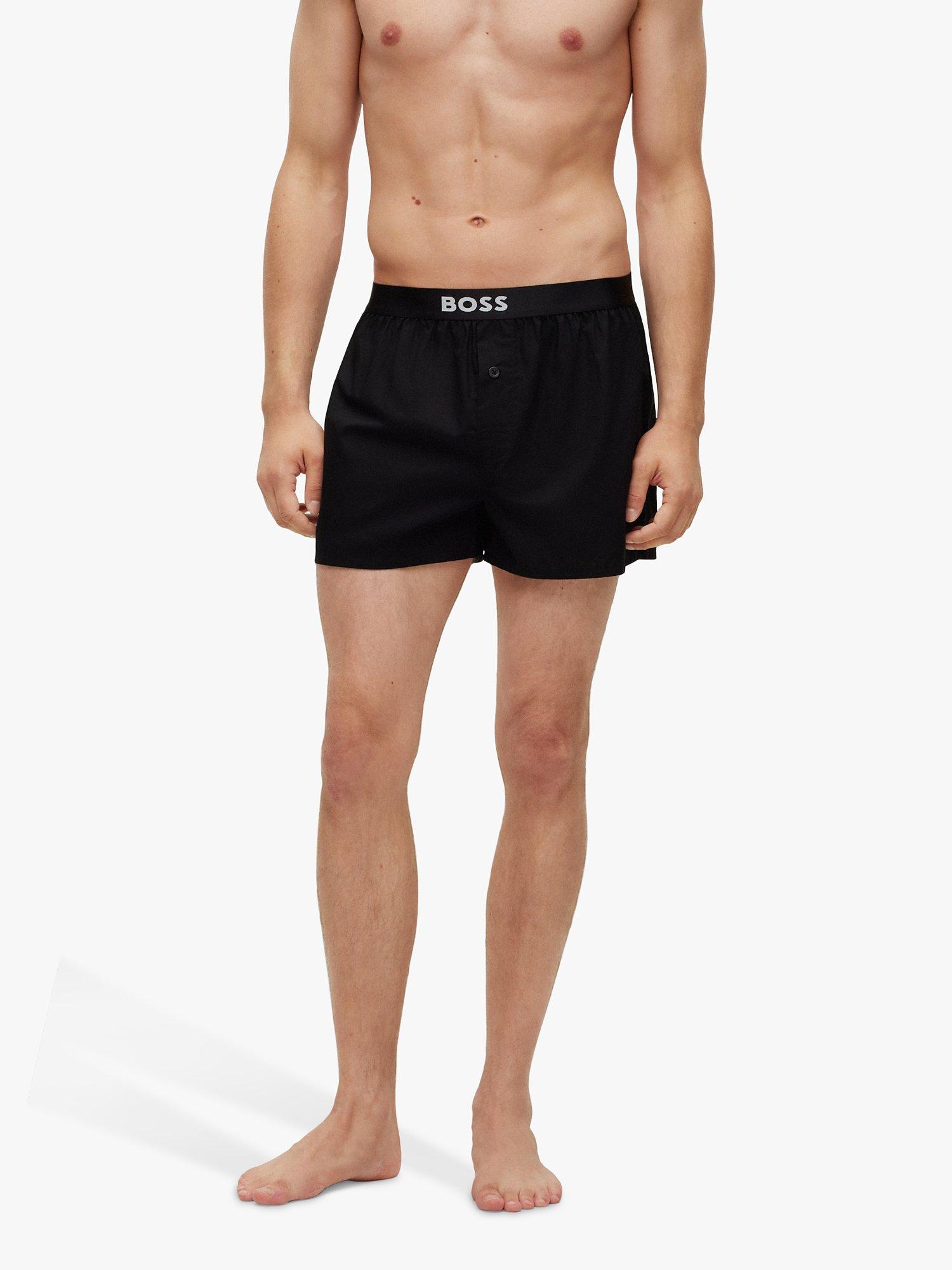 Product image 2 of 5, which shows BOSS Cotton Boxers, Pack of 2, Multi Black, S