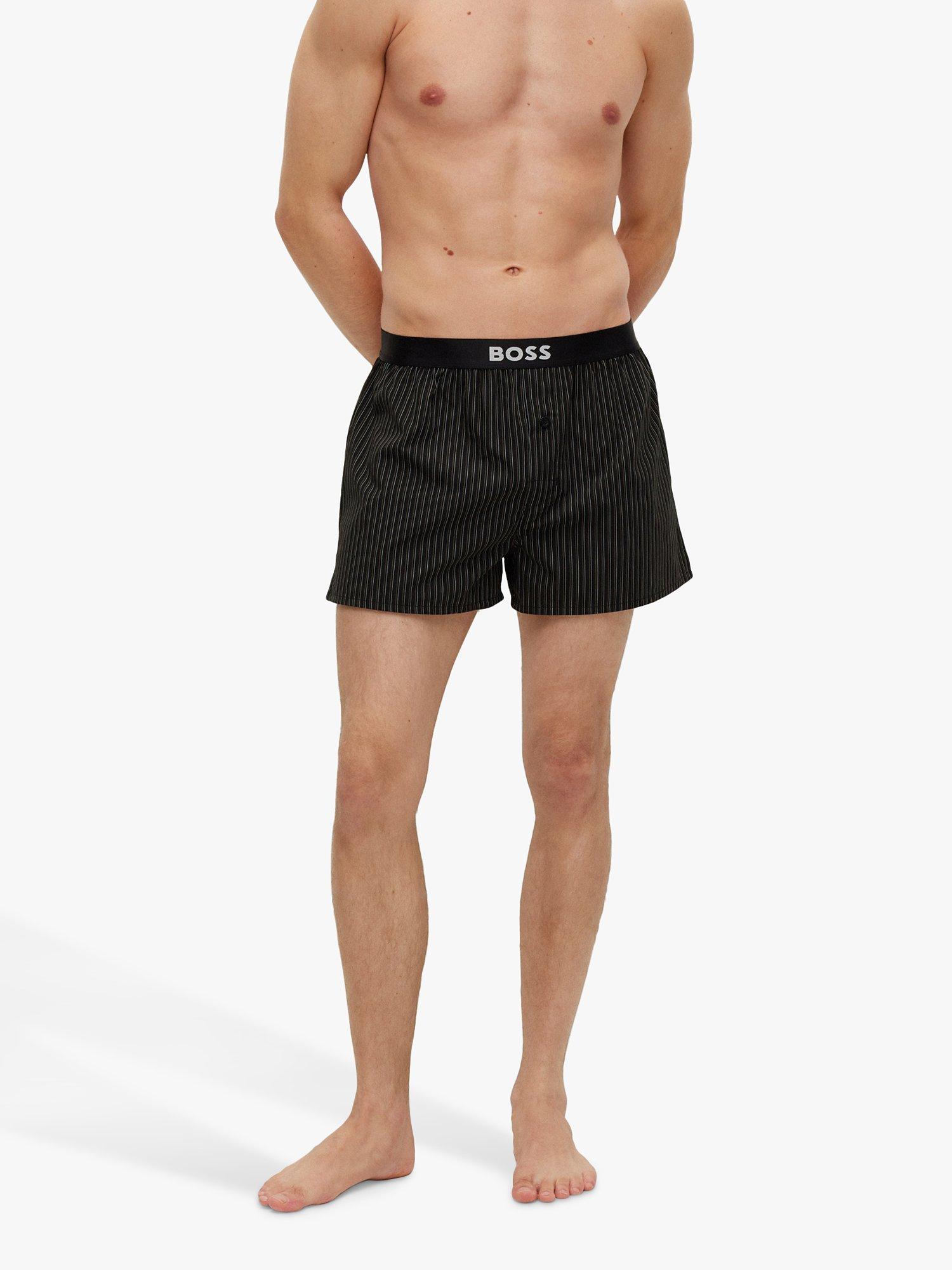 Product image 3 of 5, which shows BOSS Cotton Boxers, Pack of 2, Multi Black, S
