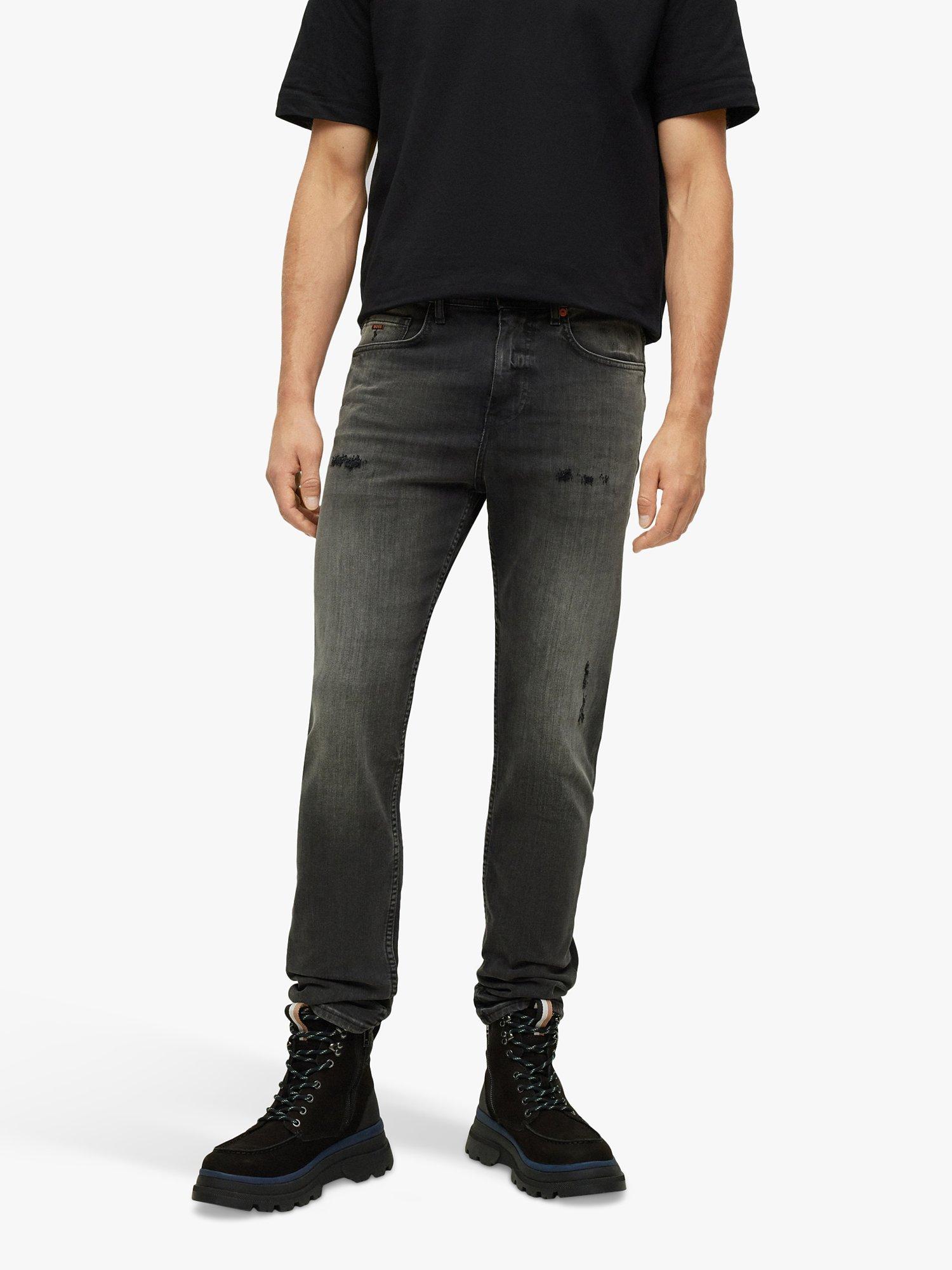 Product image 1 of 6, which shows BOSS Schino Taber Tapered Chinos, Black, 40L