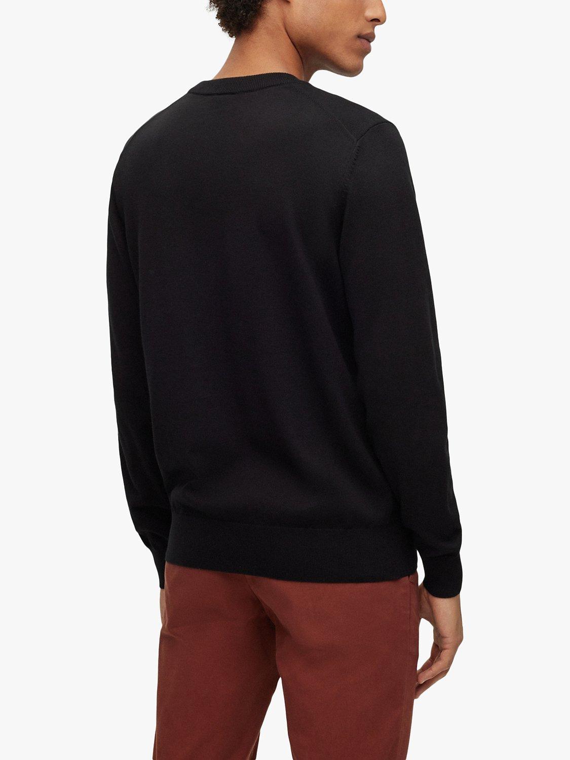 Product image 2 of 5, which shows BOSS Pacello V-Neck Jumper, Black, L