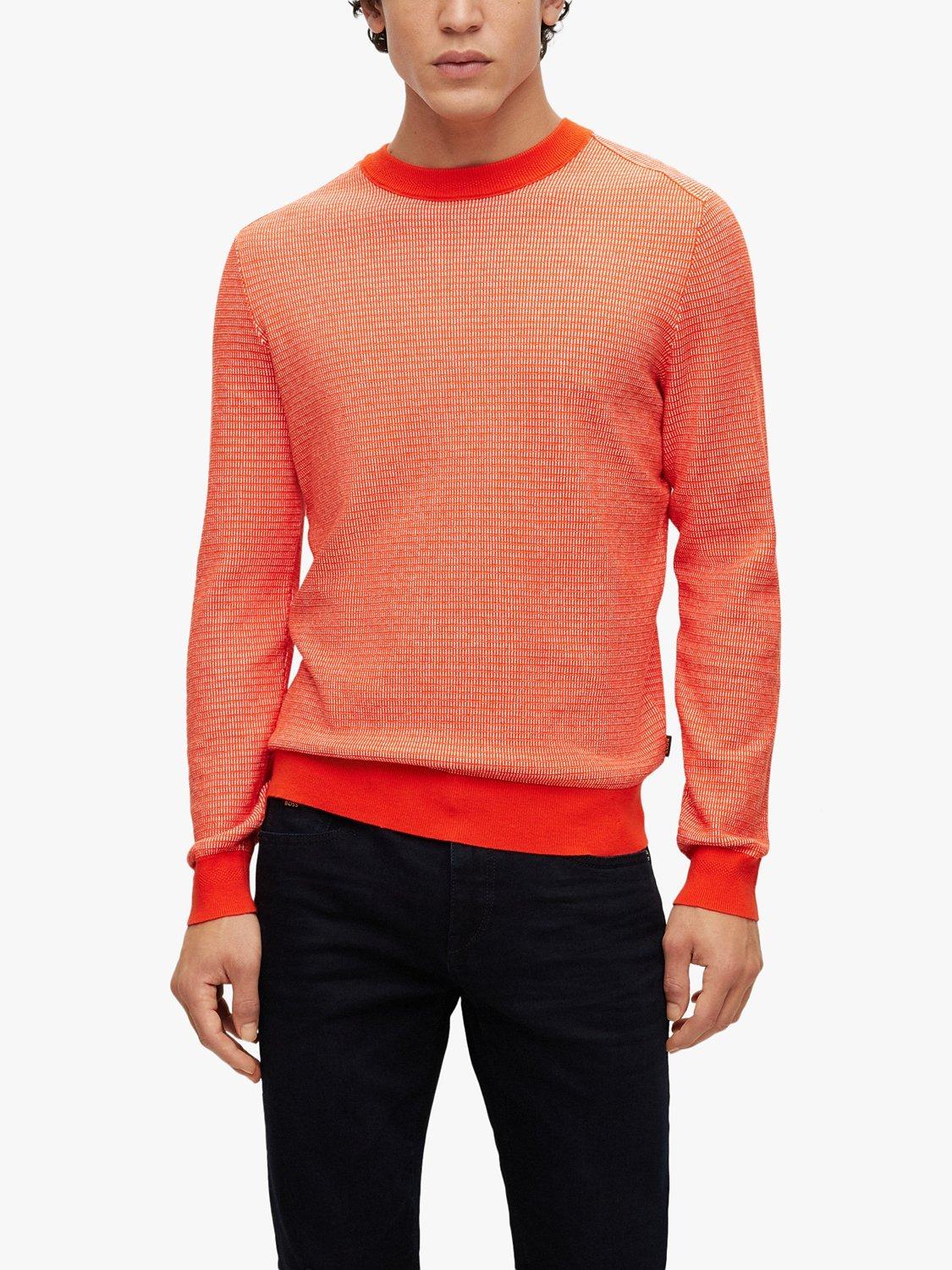BOSS Abovemo Cotton Cashmere Blend Jumper, Orange
