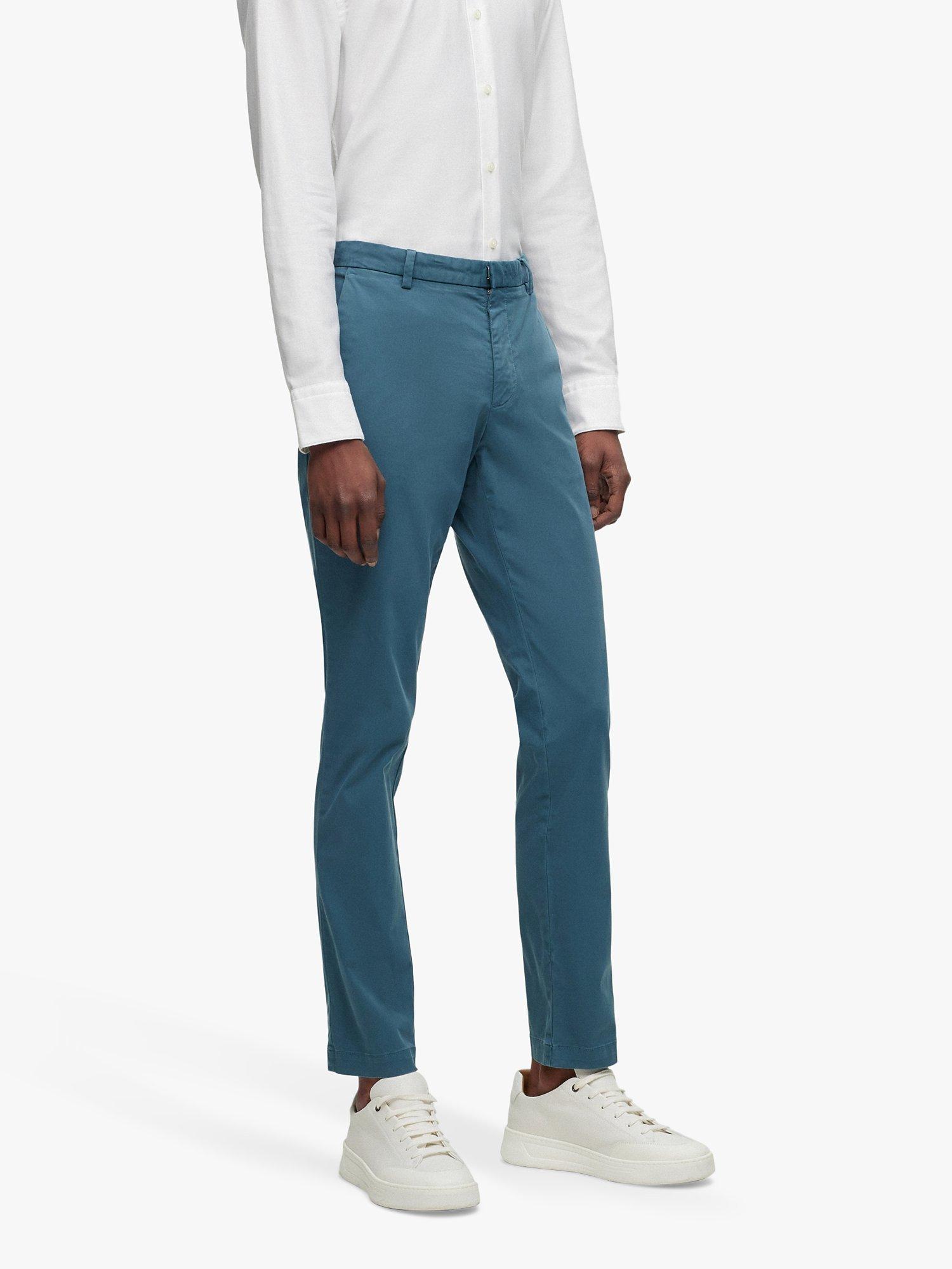 BOSS Kaito Slim Fit Trousers, Turquoise/Aqua