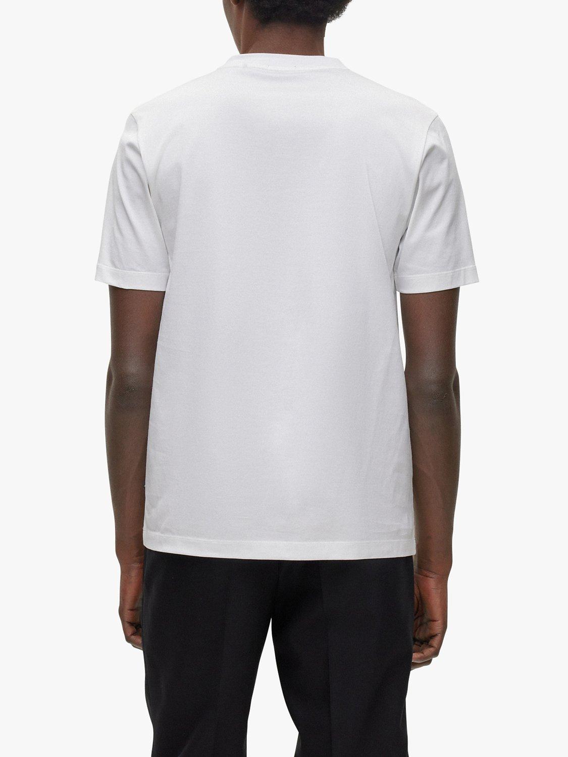 Product image 2 of 4, which shows BOSS Tessler 185 Graphic Logo T-Shirt, White, S