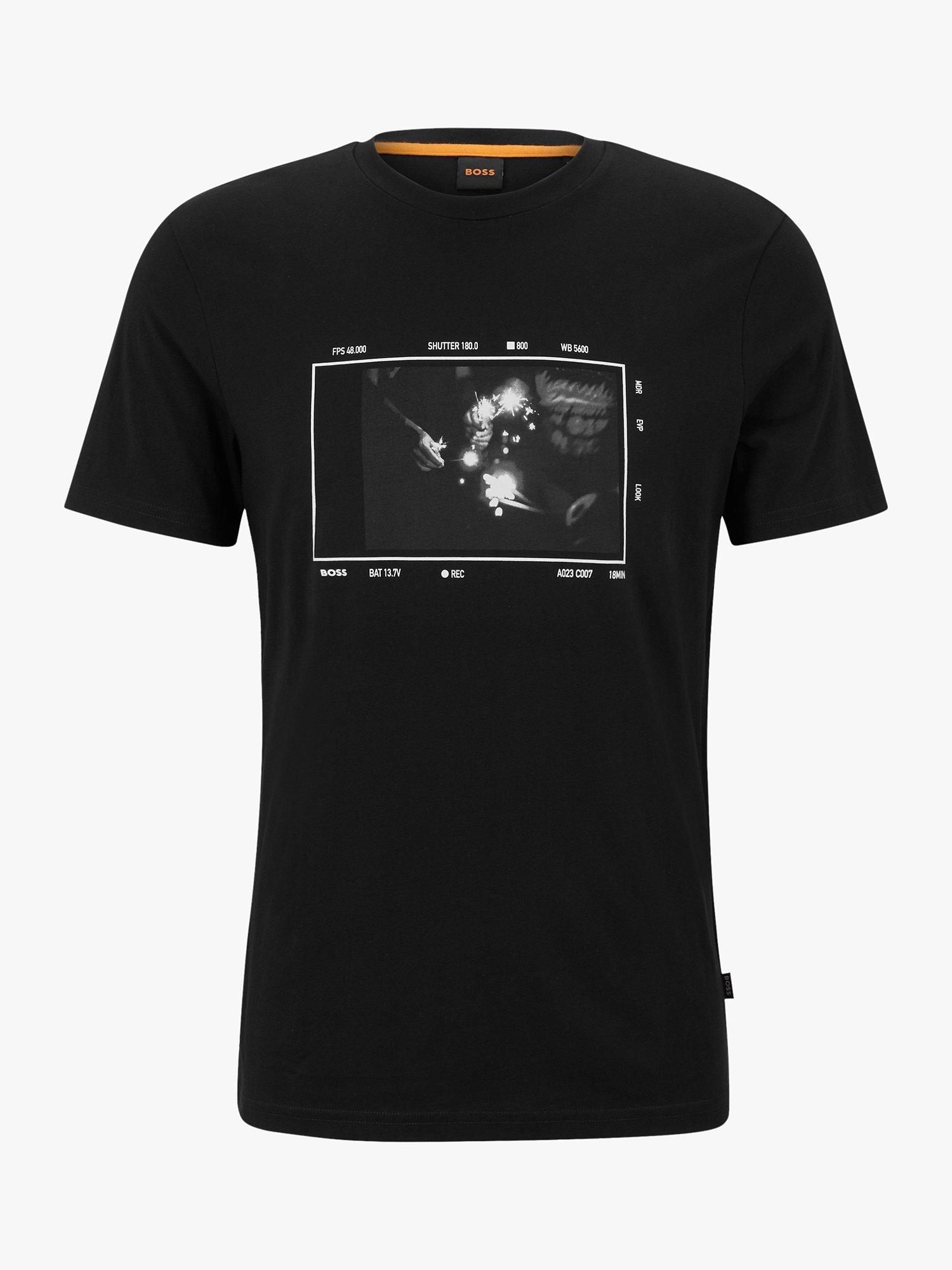 Product image 4 of 5, which shows HUGO BOSS Teglow Graphic Print T-Shirt, Black, XXXL