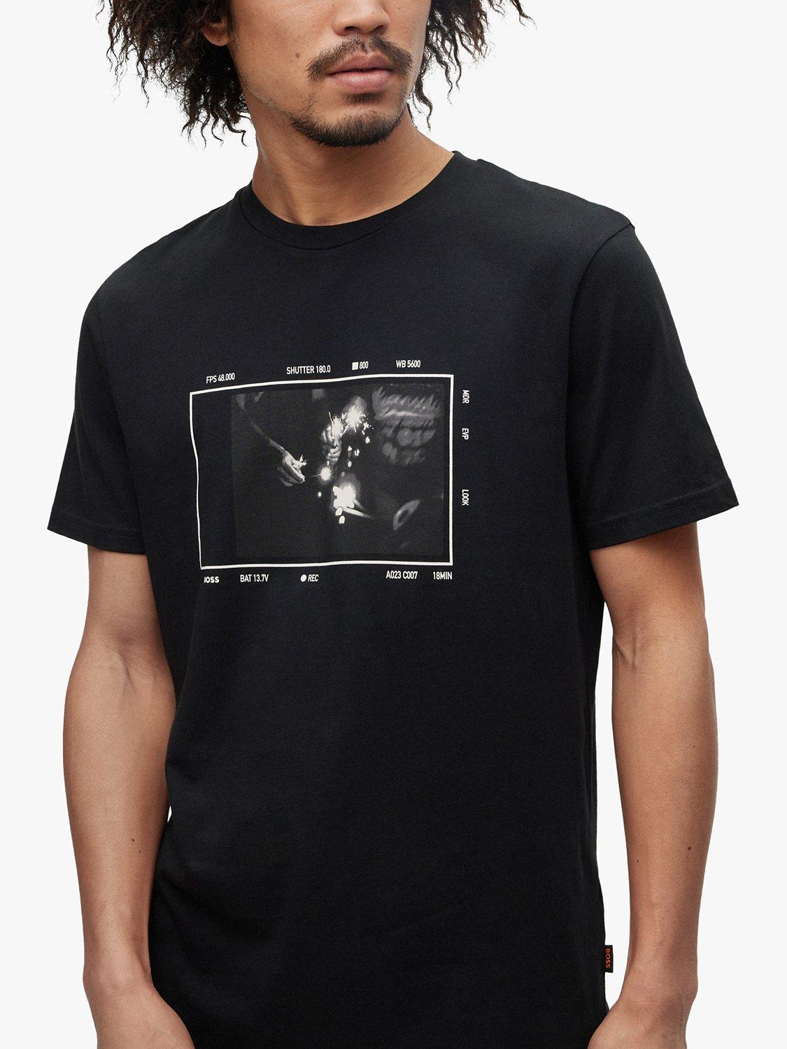 Product image 5 of 5, which shows HUGO BOSS Teglow Graphic Print T-Shirt, Black, XXXL
