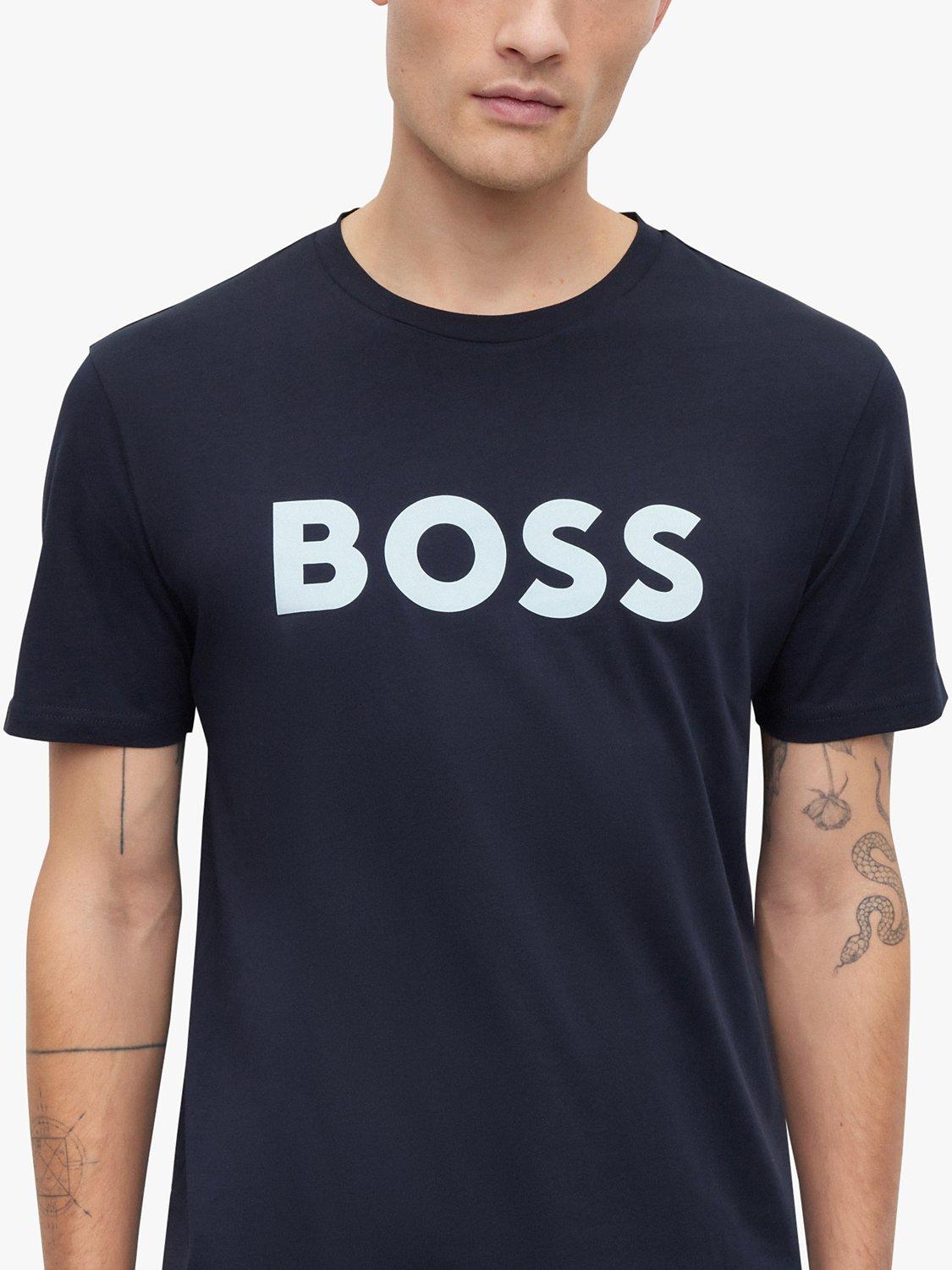 Product image 5 of 5, which shows BOSS Thinking 1 Tee, Dark Blue, S