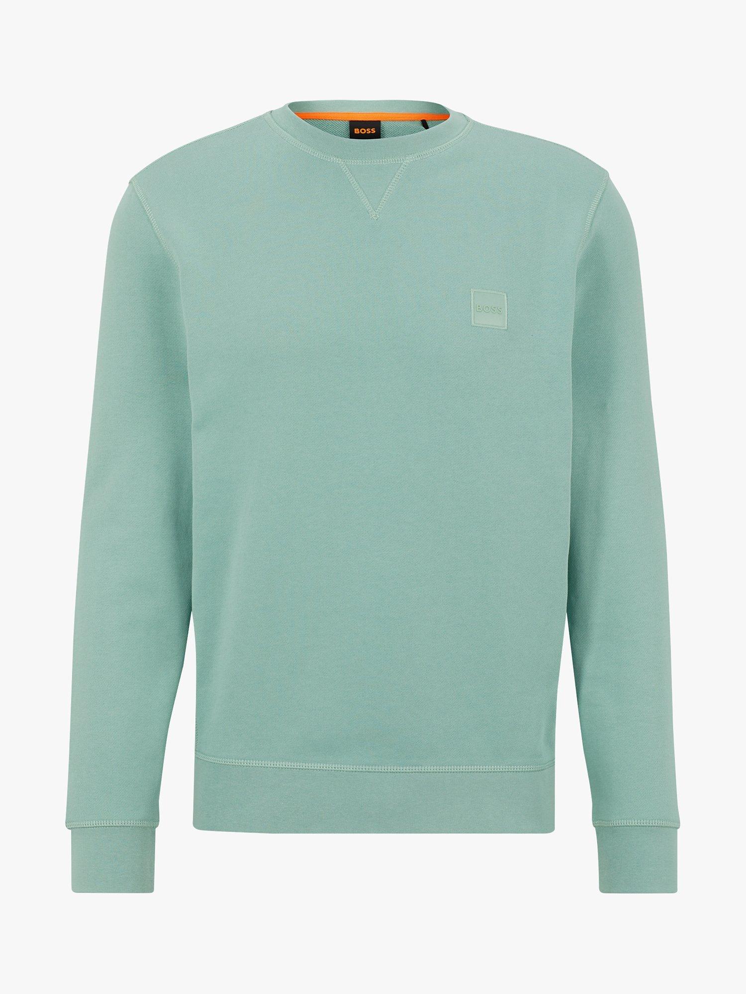 Product image 3 of 4, which shows BOSS Westart French Terry Sweatshirt, Pastel Green, S