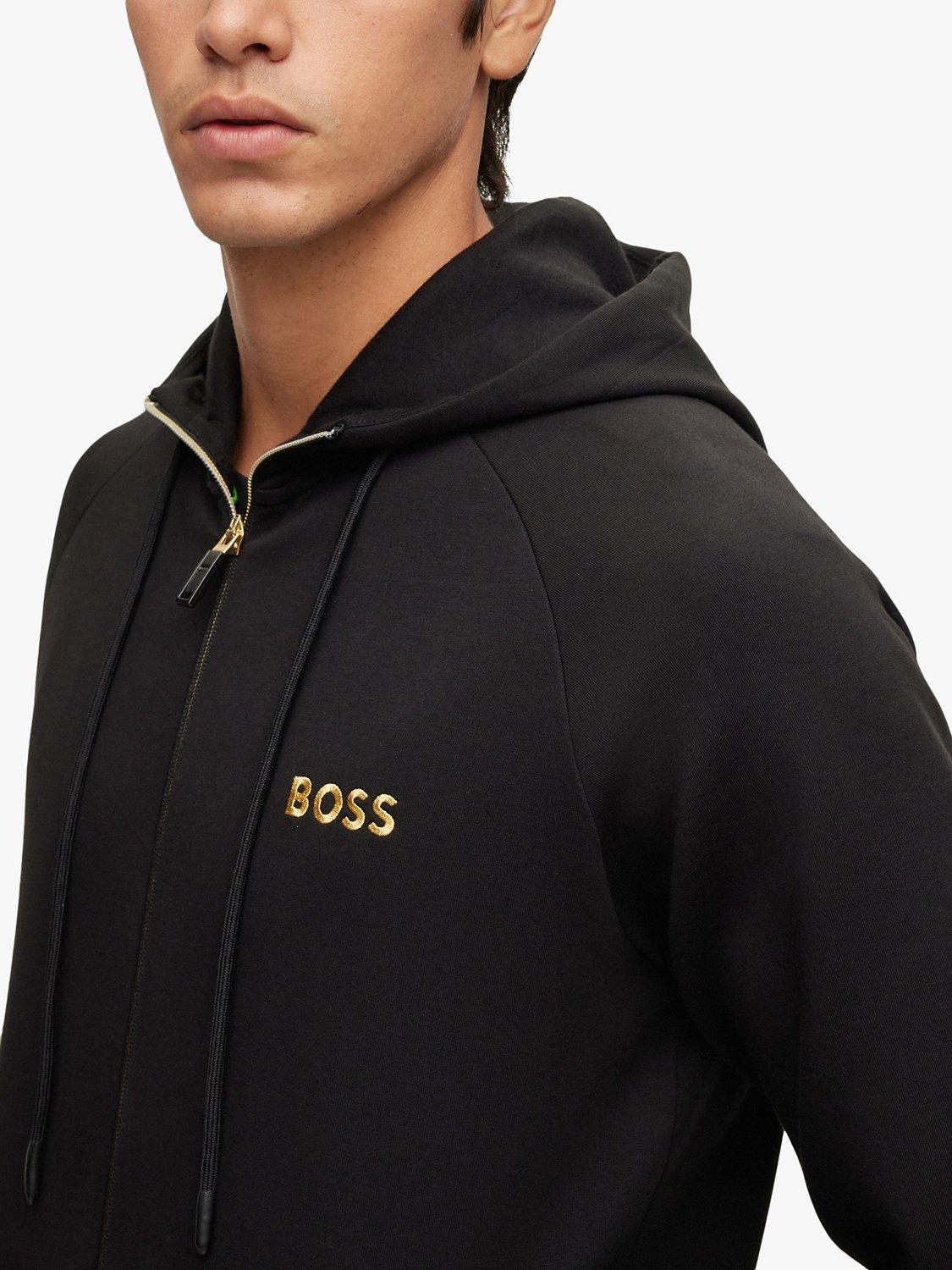 Product image 5 of 5, which shows BOSS Saggy Zip Hoodie, Black/Gold, S