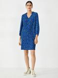 HUSH Zina Mini Shift Floral Dress, Dark Blue