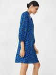 HUSH Zina Mini Shift Floral Dress, Dark Blue