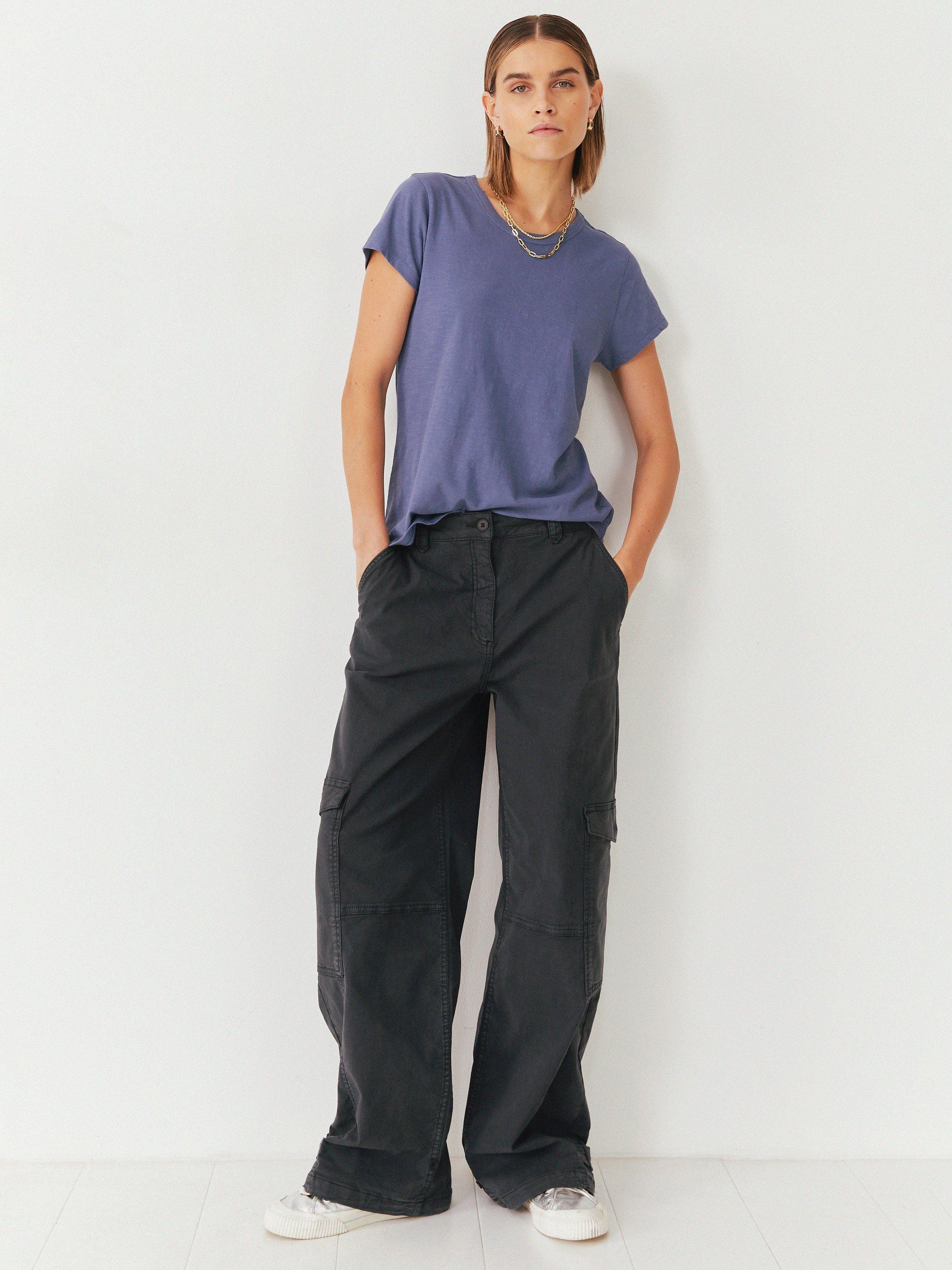 HUSH Ace Cargo Trousers, Washed Black