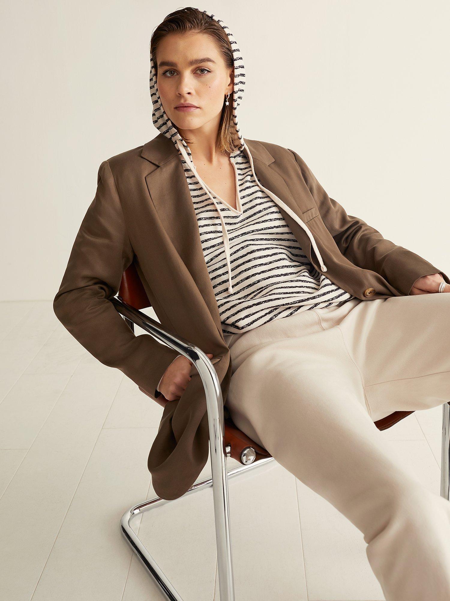 HUSH Emelia Single Breasted Blazer, Brown