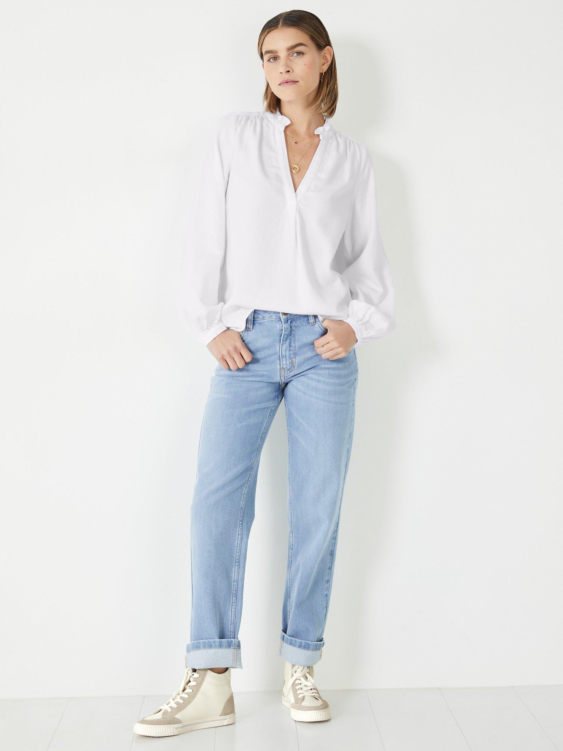HUSH Natalie Cotton Blouse, White
