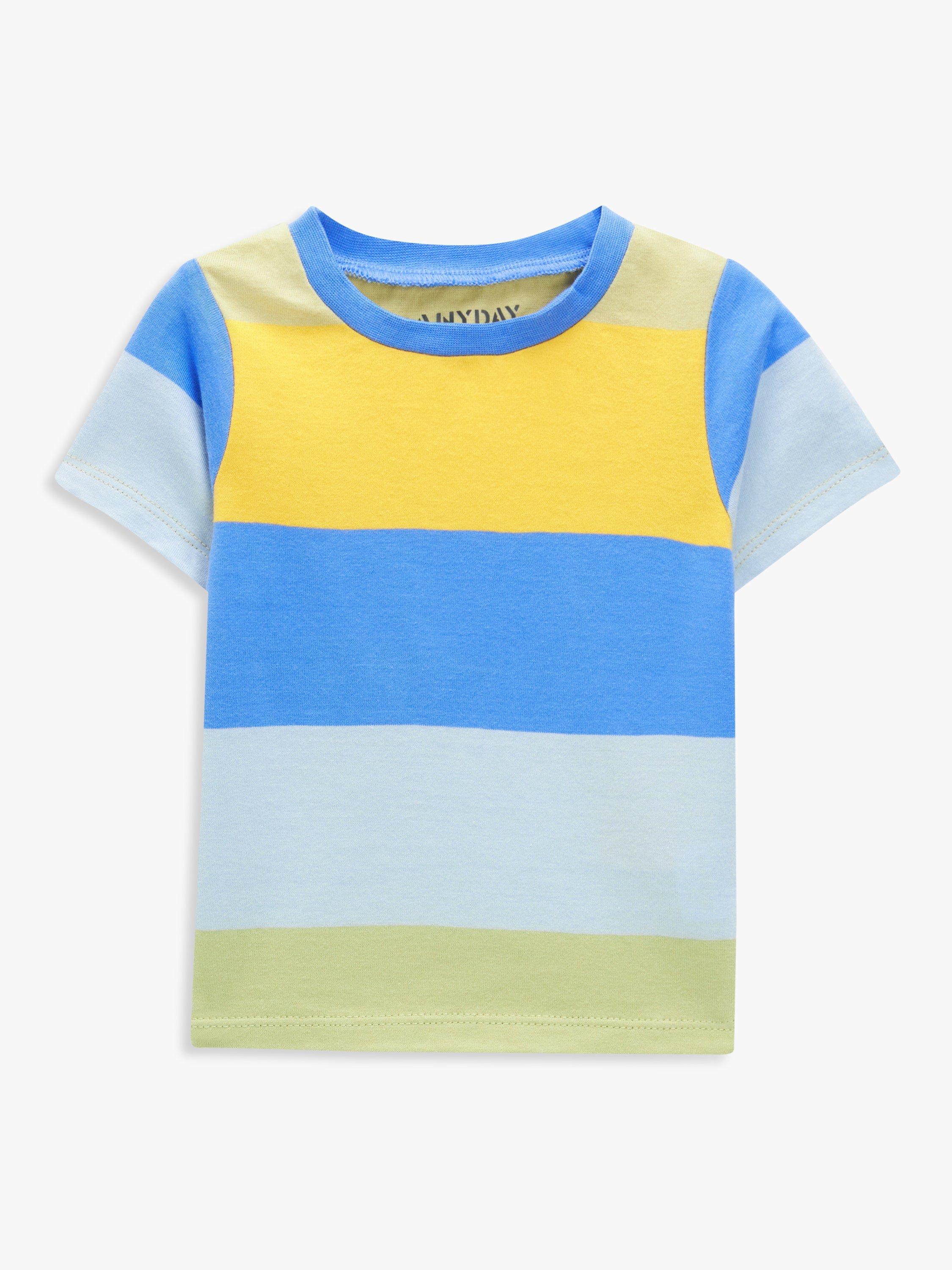 John Lewis ANYDAY Baby Colour Block Stripe T-Shirt, Multi