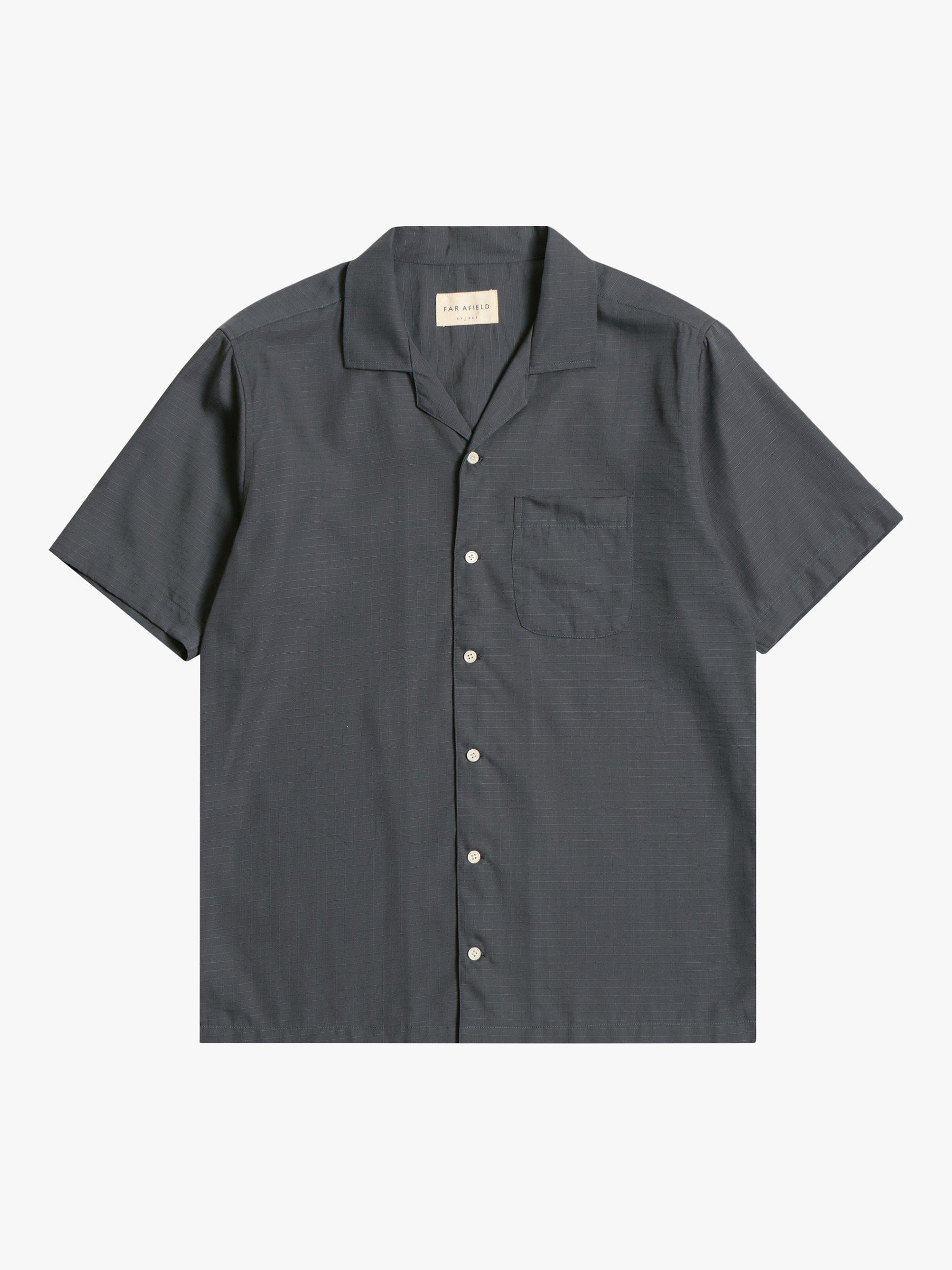Far Afield Stachio Ripstop Short Sleeve Shirt, Blue Bights